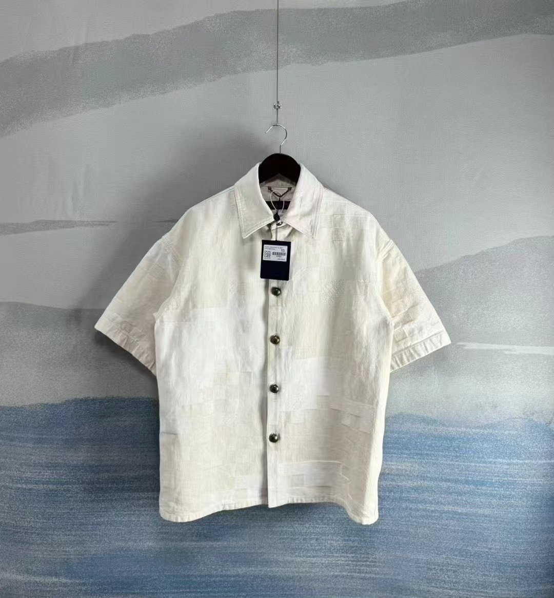 Louis Vuitton Pharrell Damier Denim Short Sleeve Shirt