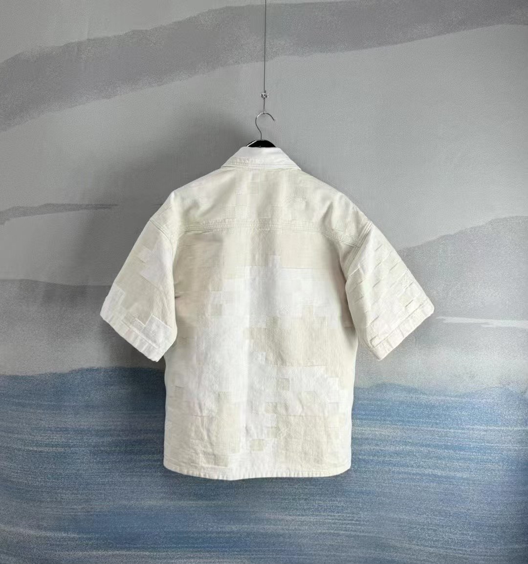 Louis Vuitton Pharrell Damier Denim Short Sleeve Shirt — front