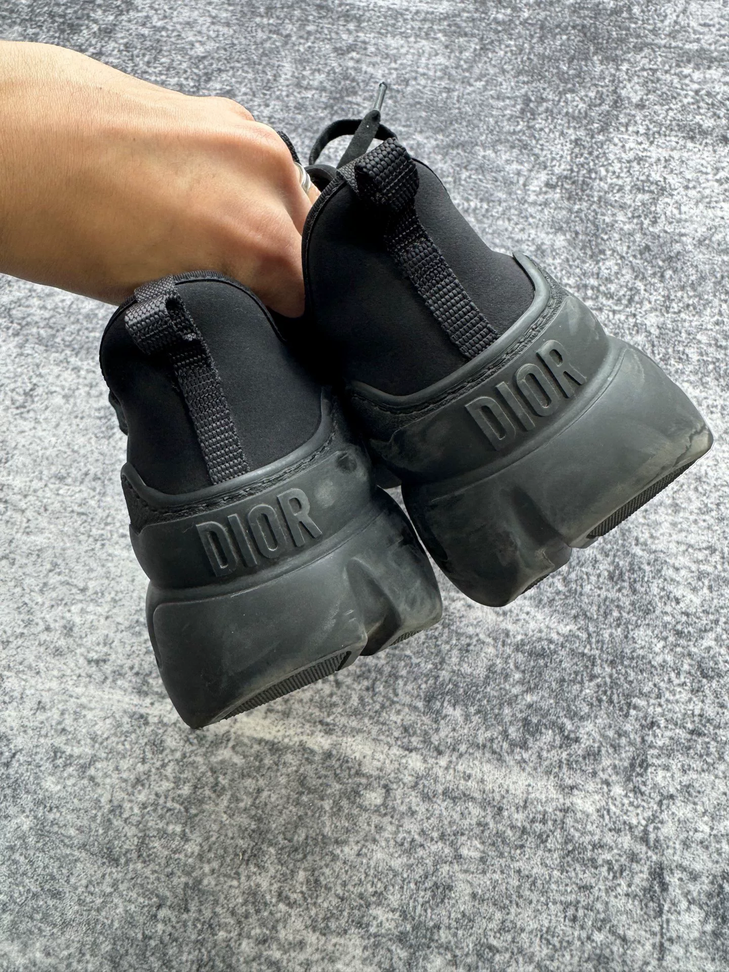 Dior Black Chunky Dad Shoes — detail