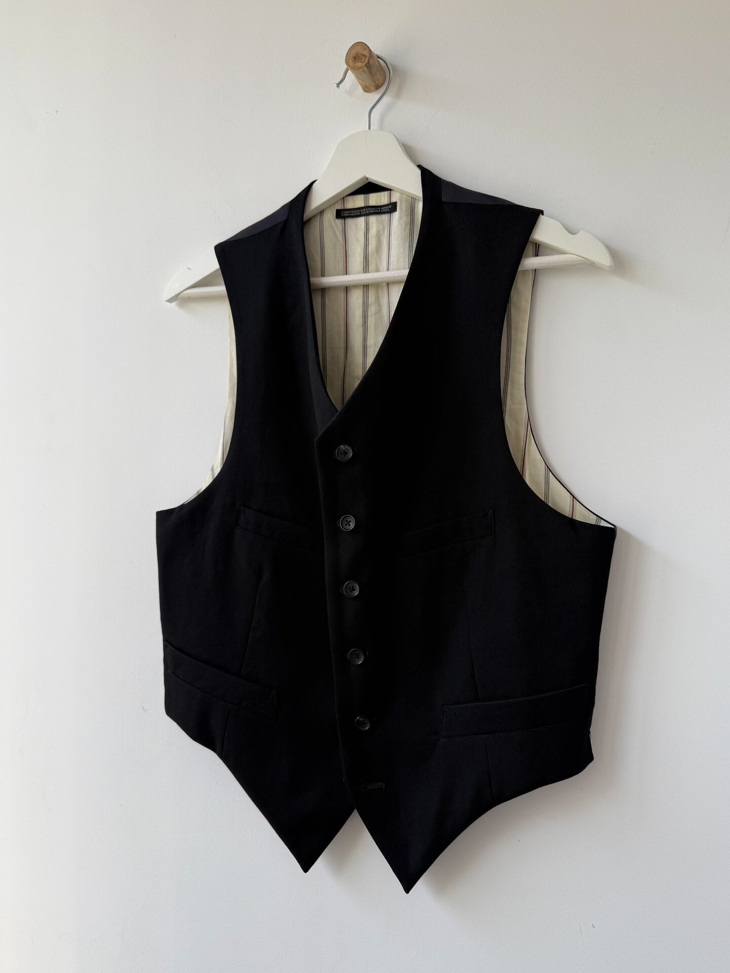 Yohji Yamamoto 22AW Runway Vest — detail