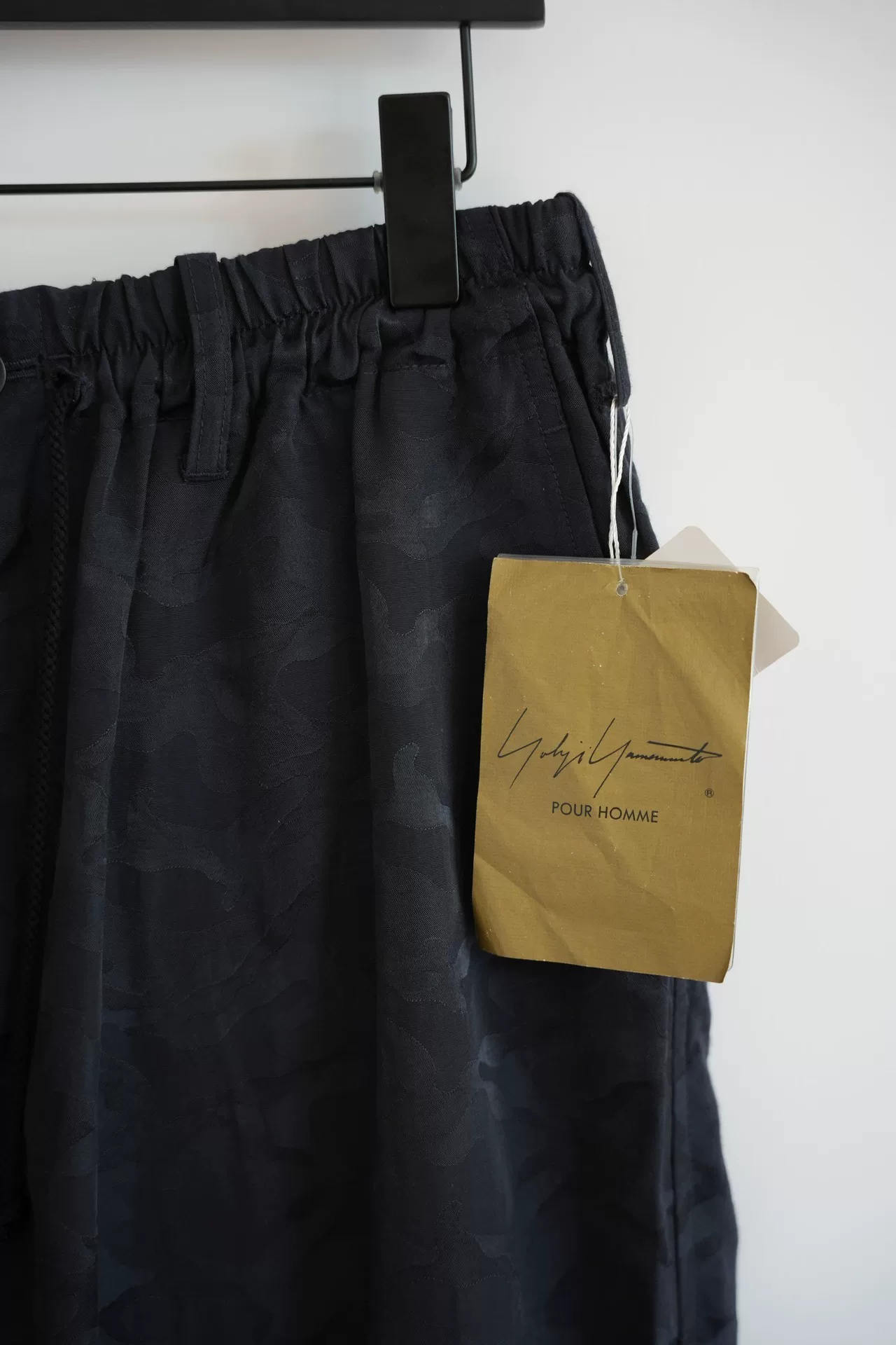 Yohji Yamamoto 17AW Subtle Camo Trousers — label