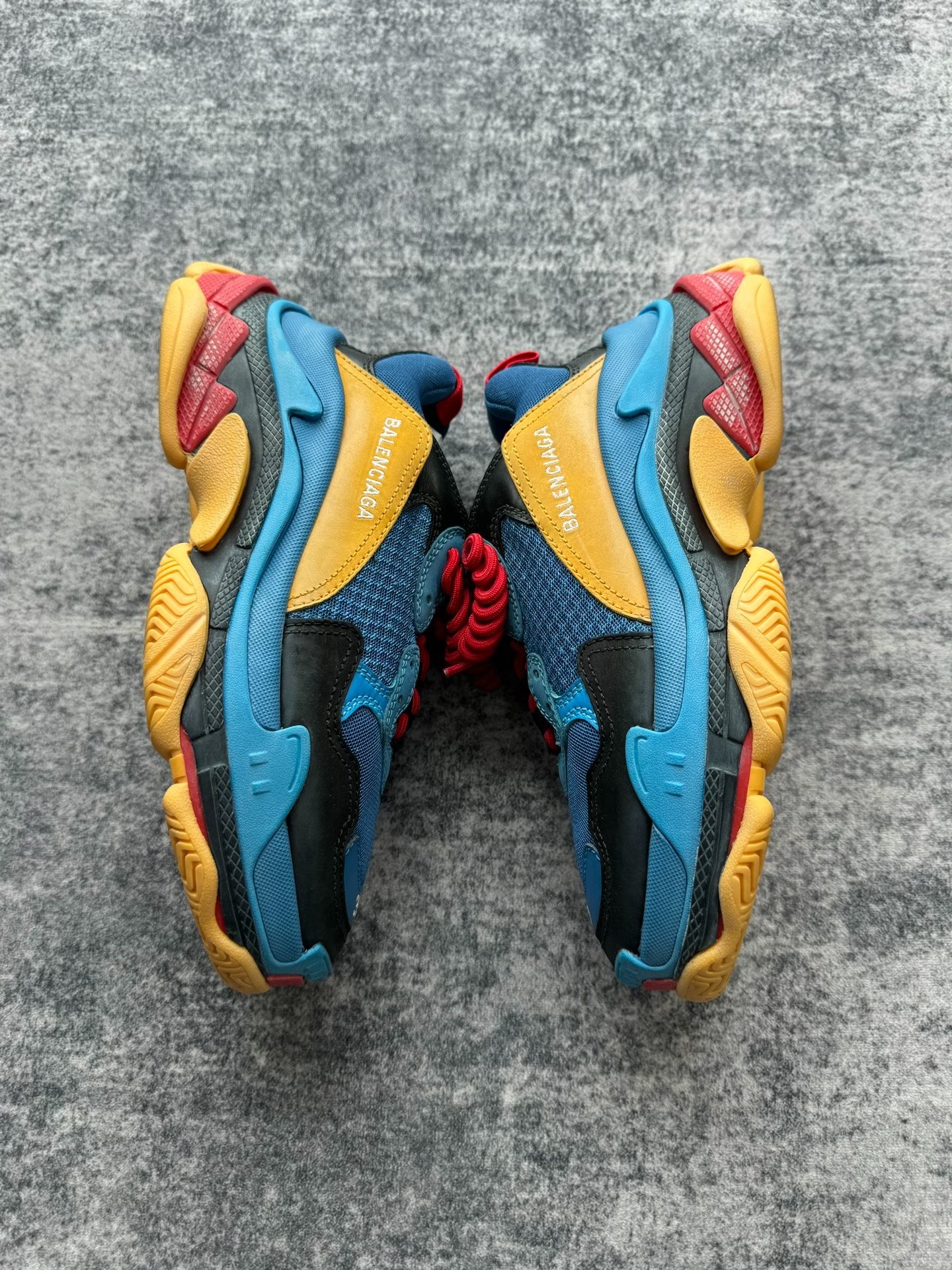 Balenciaga Blue Triple S Sneakers — back