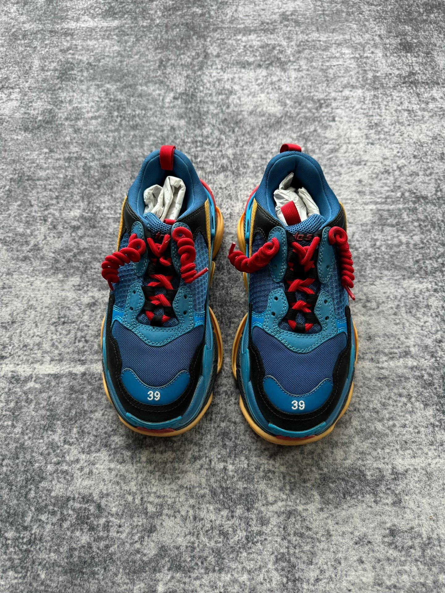 Balenciaga Blue Triple S Sneakers — front