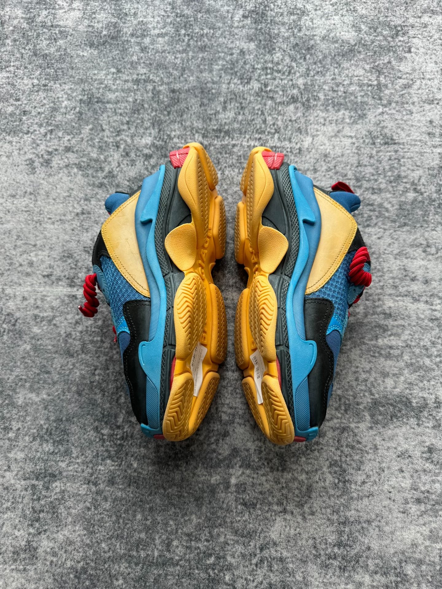 Balenciaga Blue Triple S Sneakers — label