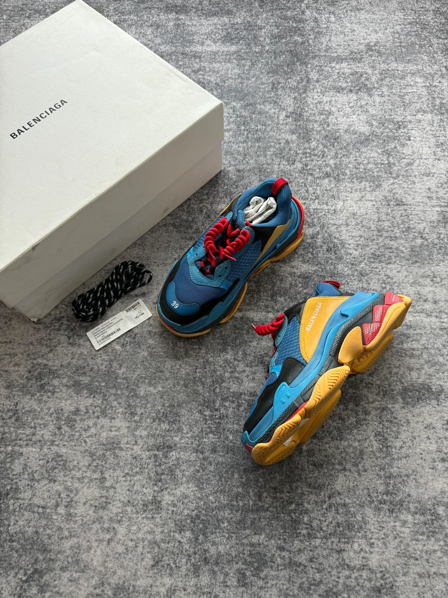 Balenciaga Blue Triple S Sneakers