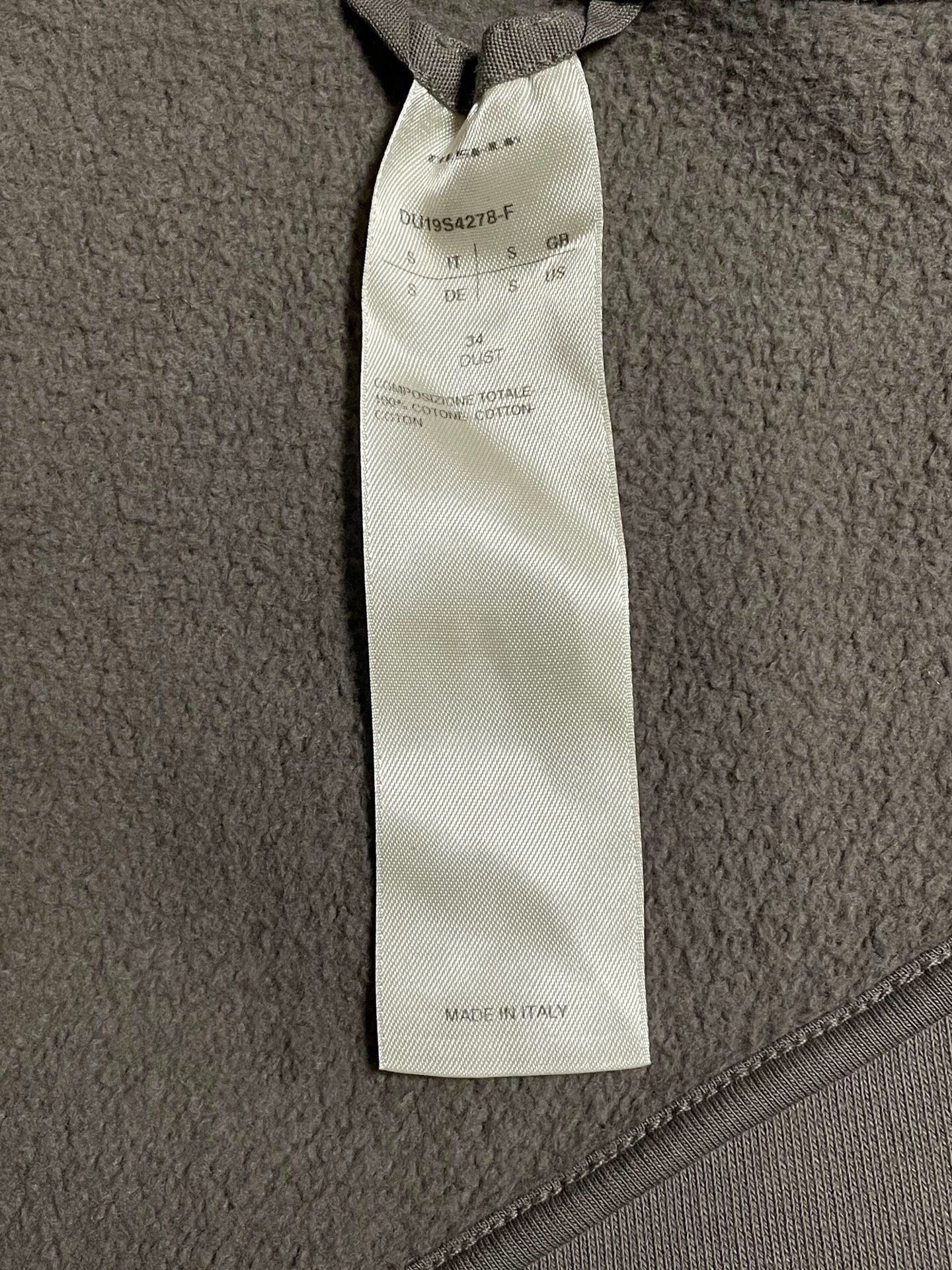 Rick Owens Olive Green Asymmetrical Hoodie — detail