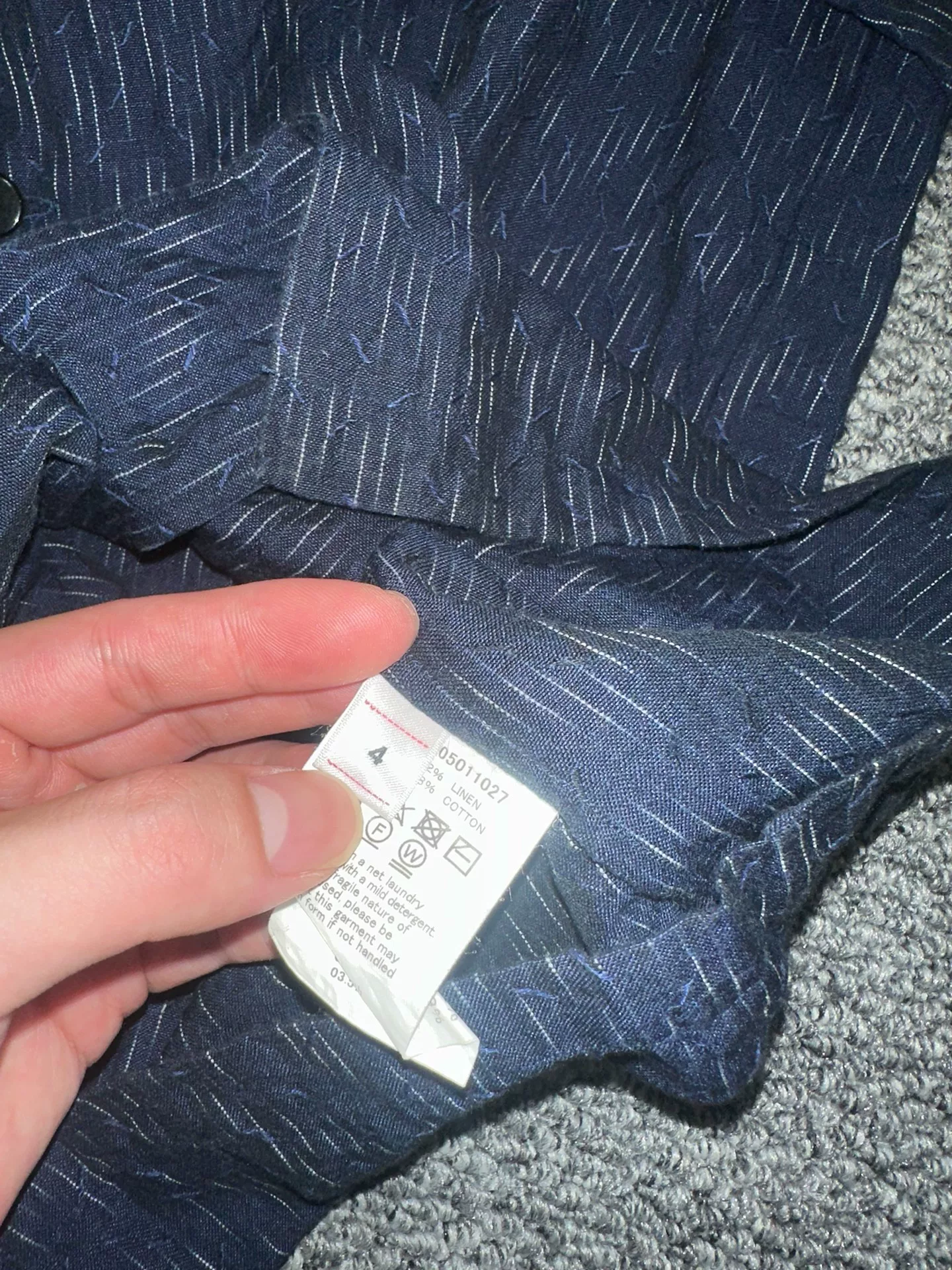 visvim Ellery linen-cotton shirt — label