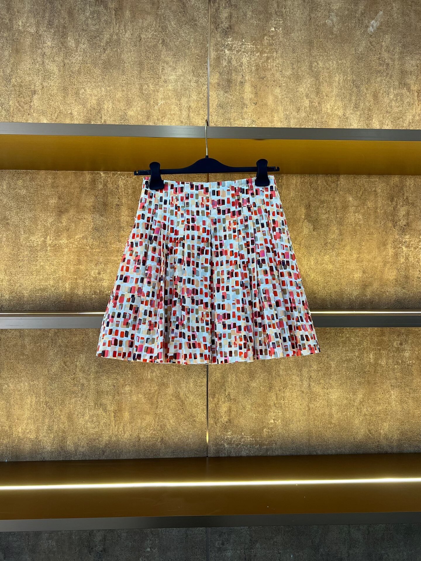 Dior Plaid Mini Skirt — front