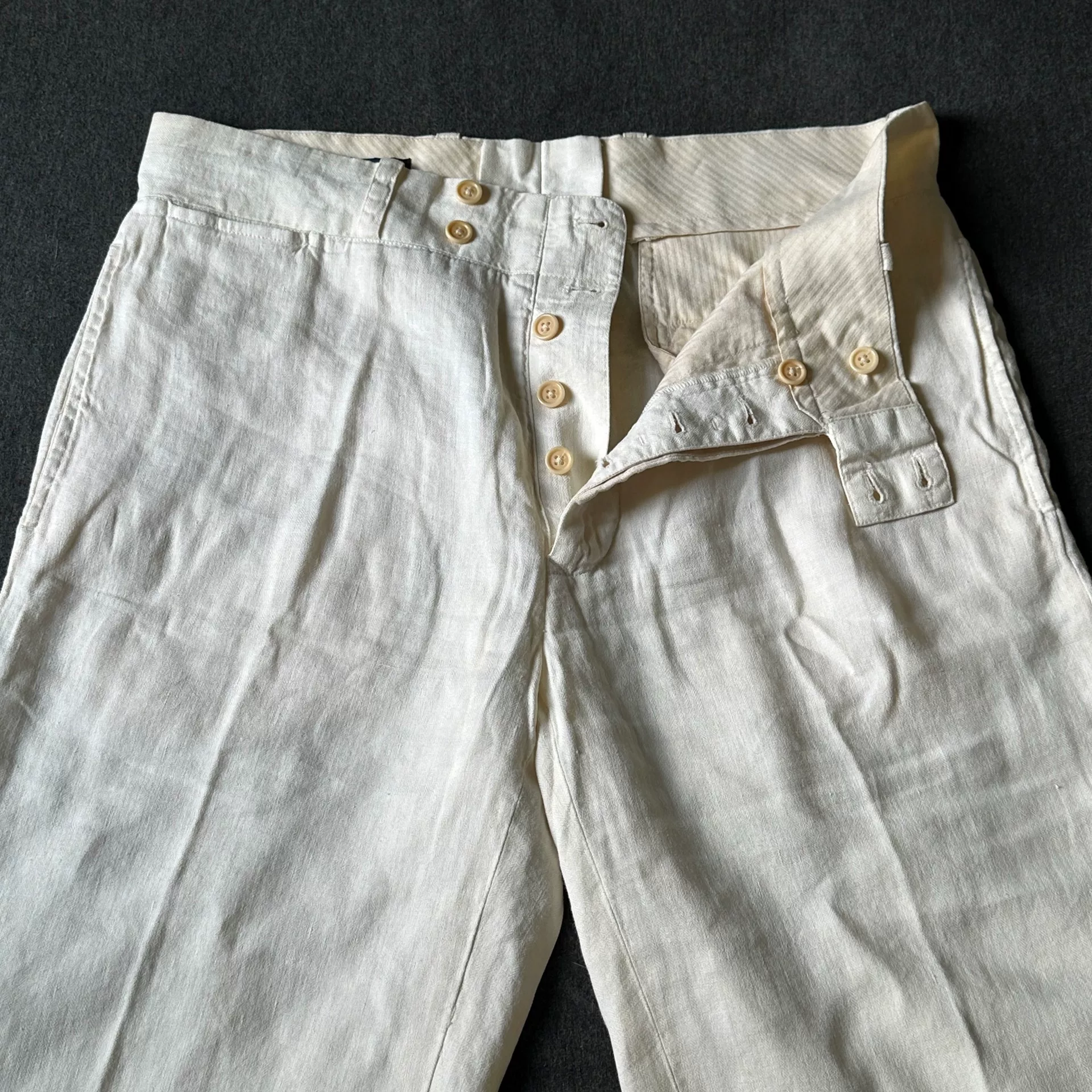 90s Vintage Ralph Lauren Silk-Linen Pants