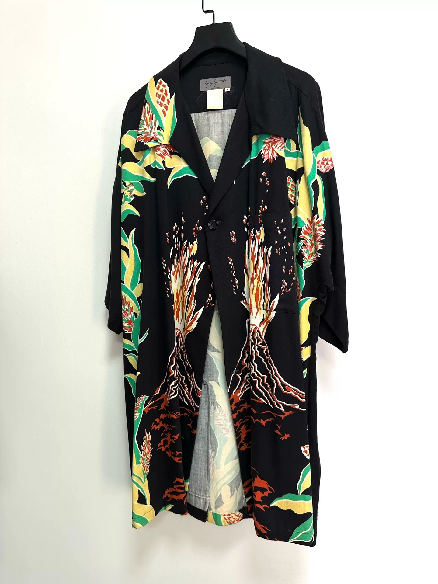 Yohji Yamamoto 97SS Volcano Ukiyo-e Shirt — detail