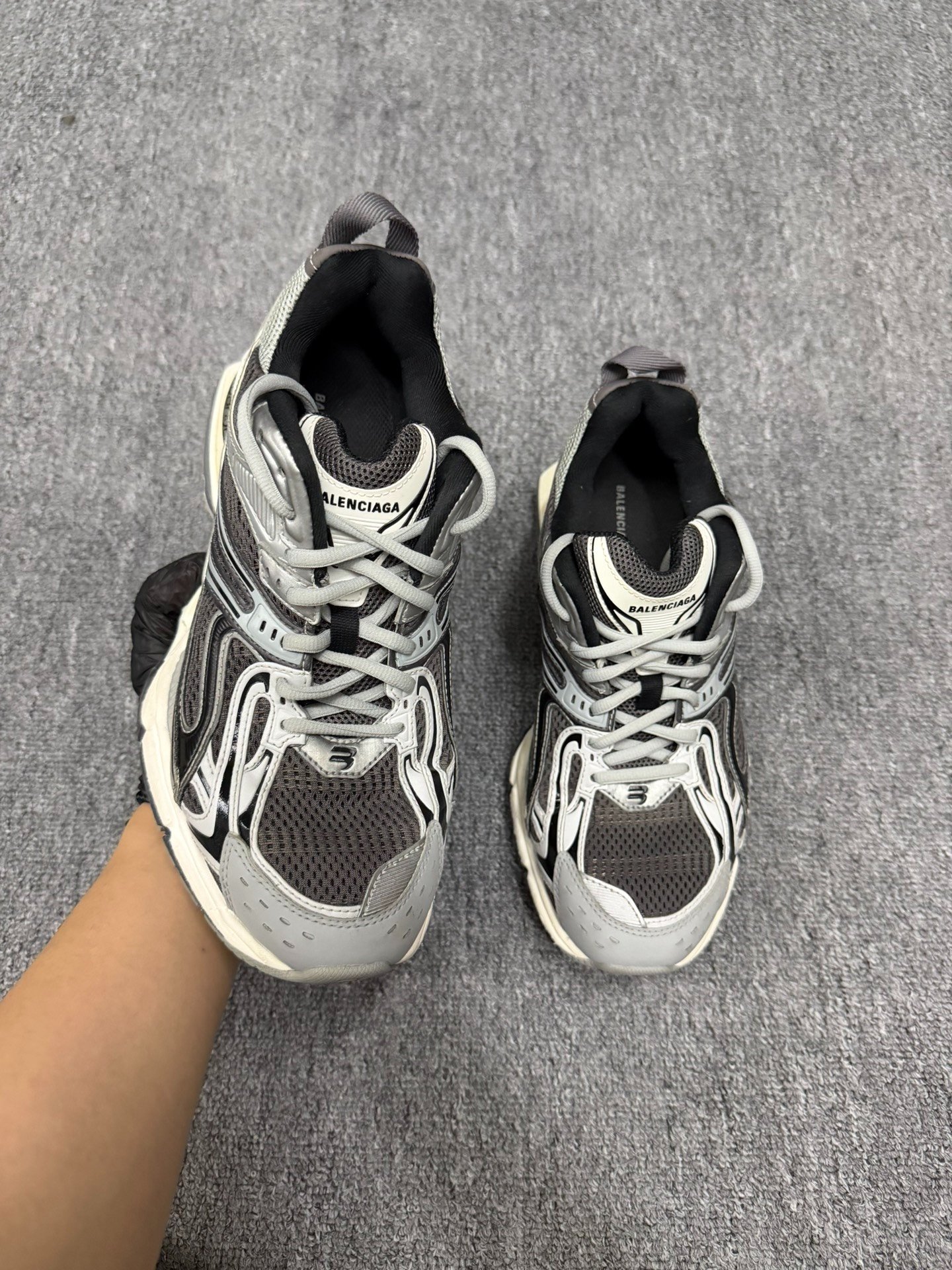 Balenciaga Track Gray Black Sneakers 39 — detail
