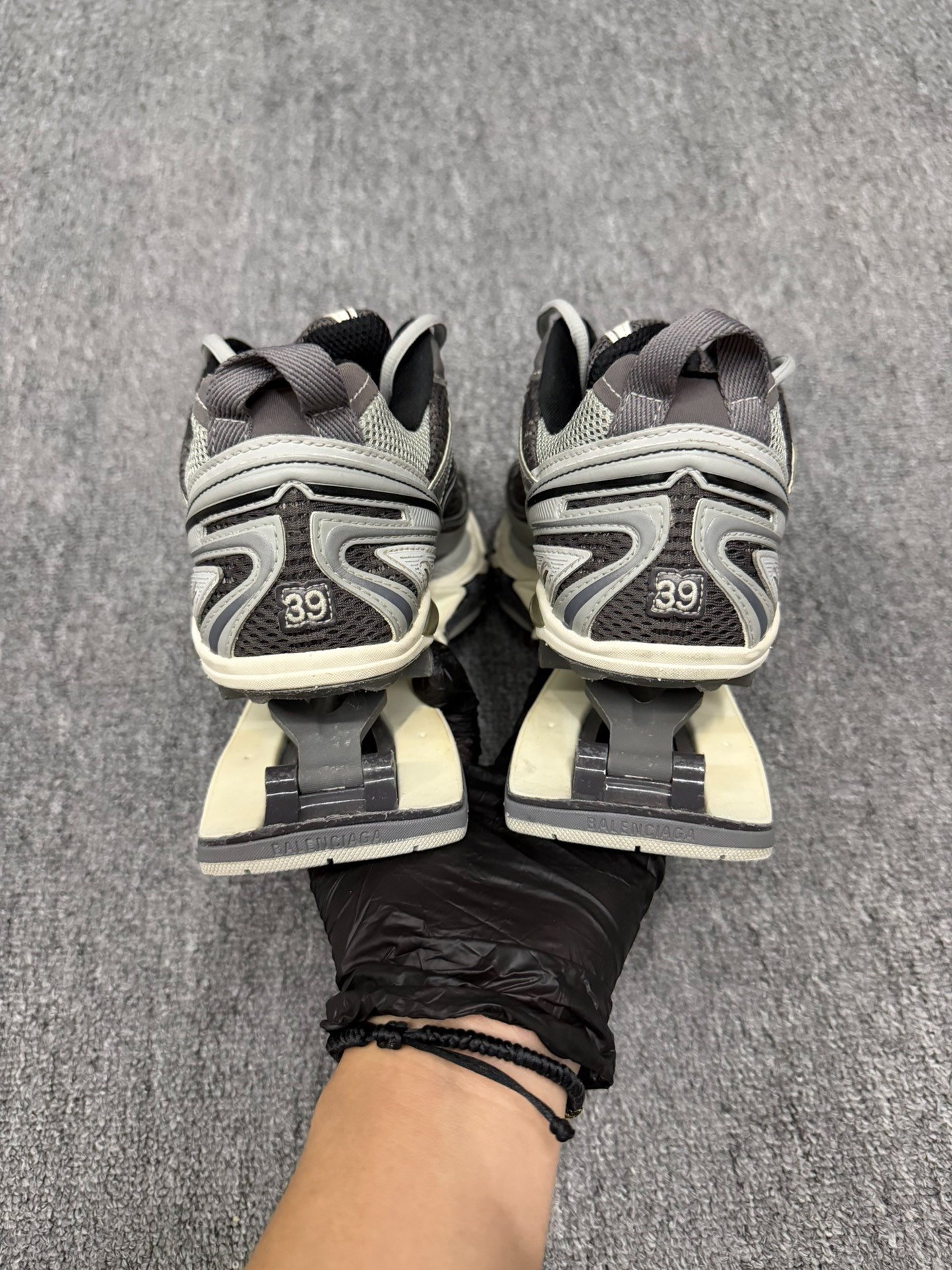 Balenciaga Track Gray Black Sneakers 39 — label