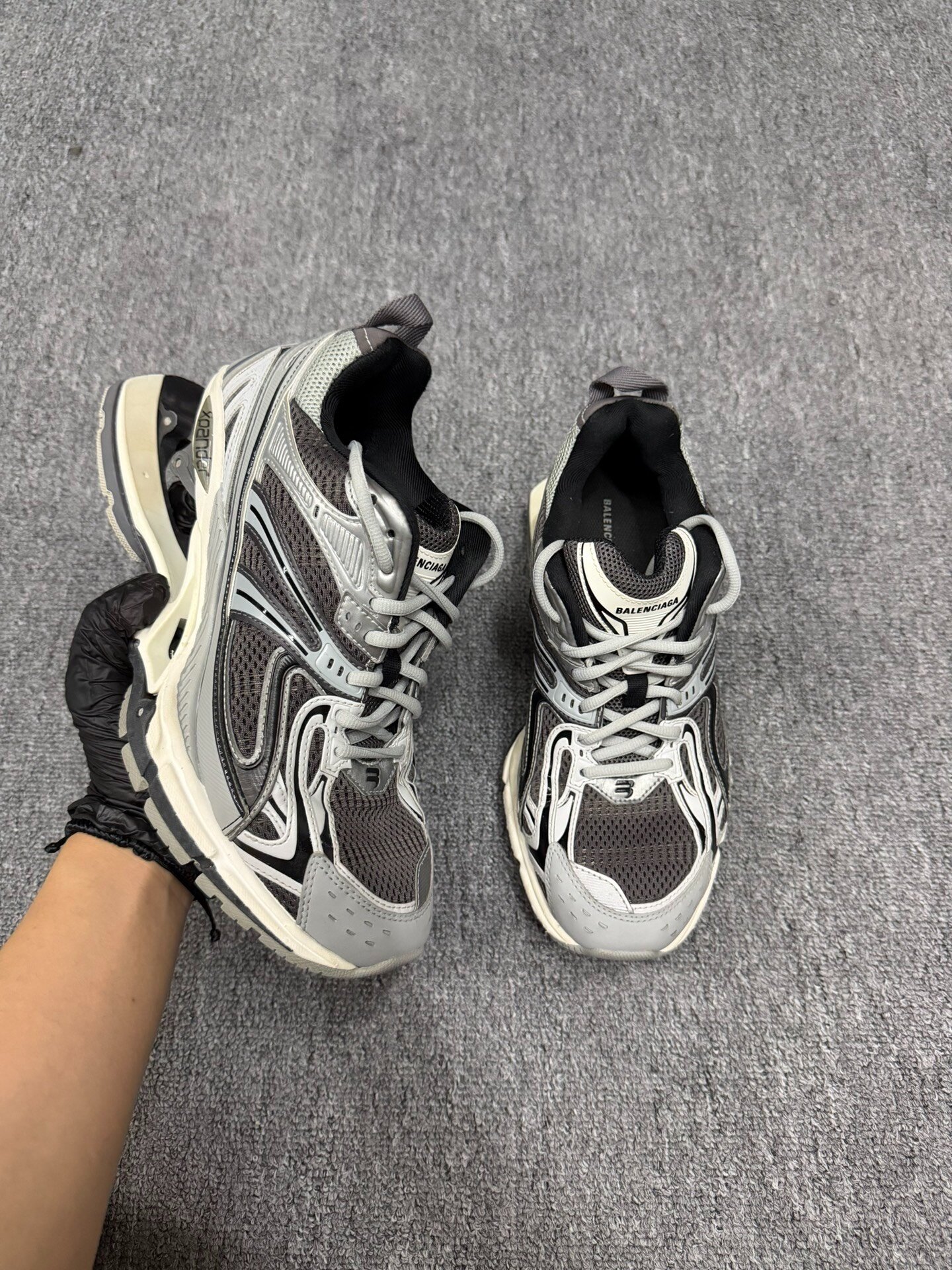 Balenciaga Track Gray Black Sneakers 39 — back