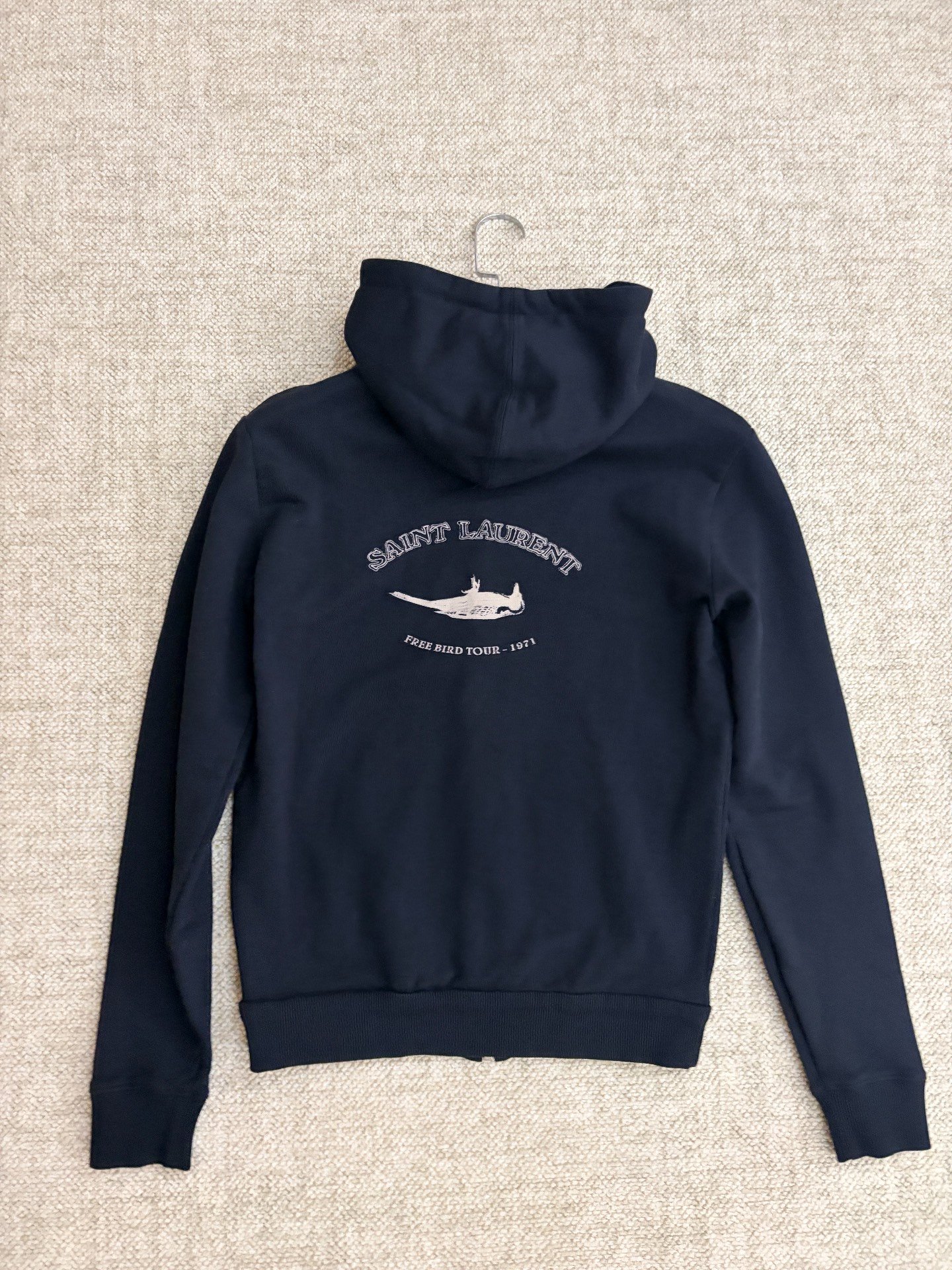 Saint Laurent Free Bird Navy Hoodie