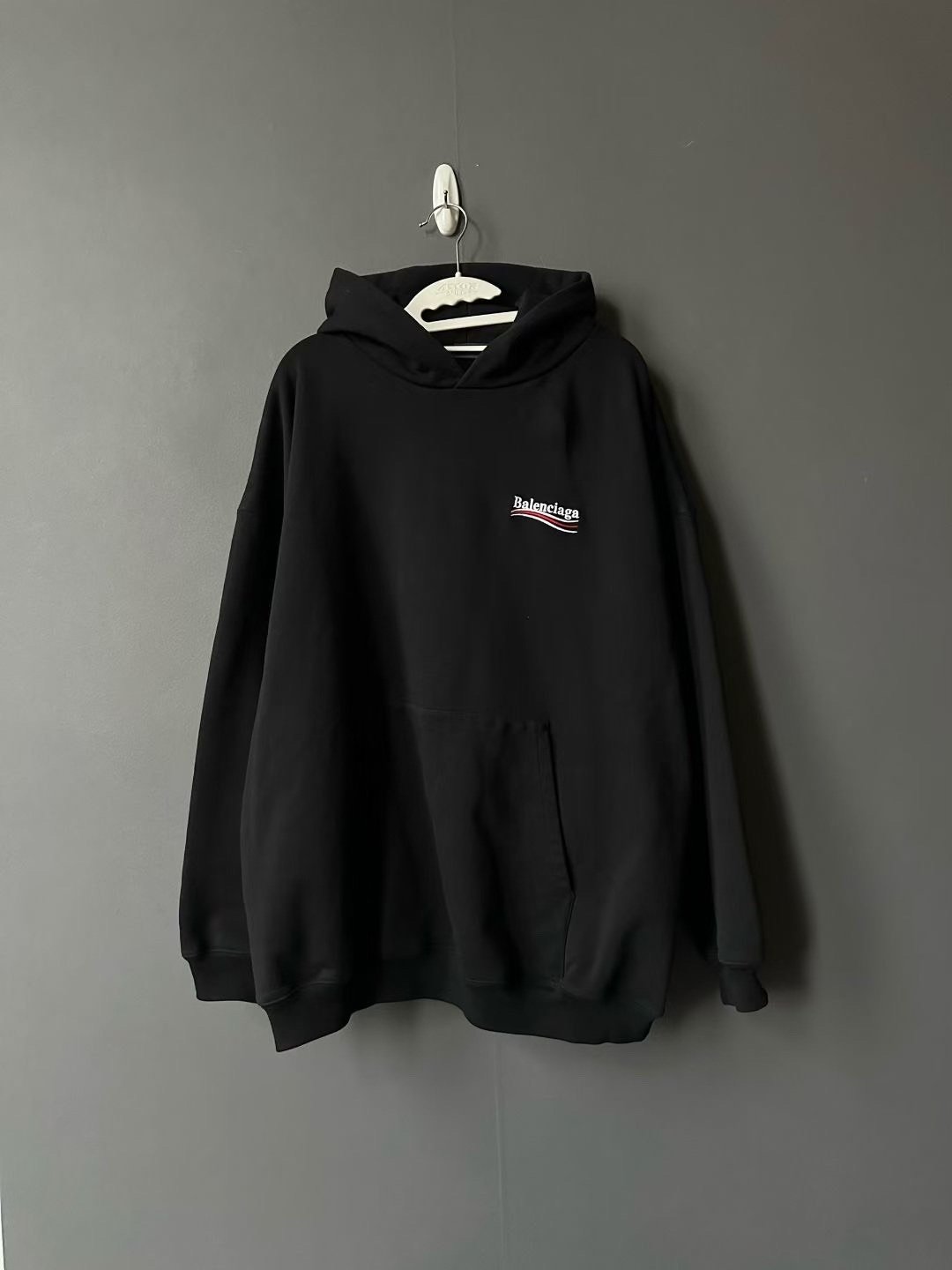Balenciaga Black Embroidered Cola Hoodie