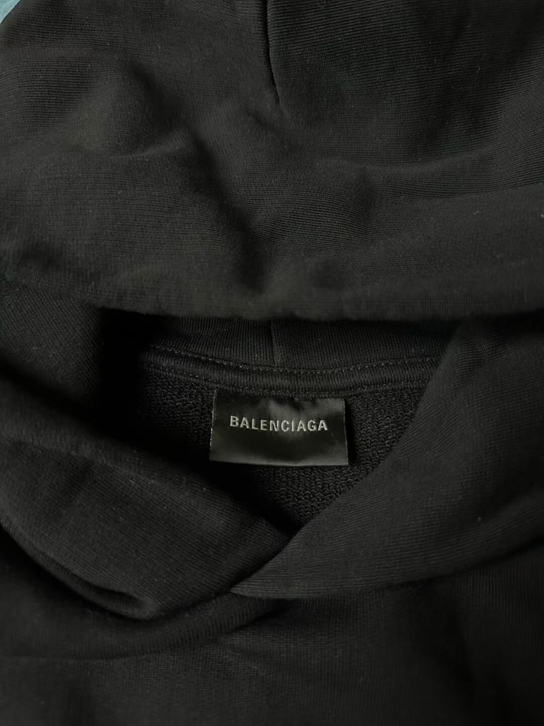 Balenciaga Black Embroidered Cola Hoodie — detail