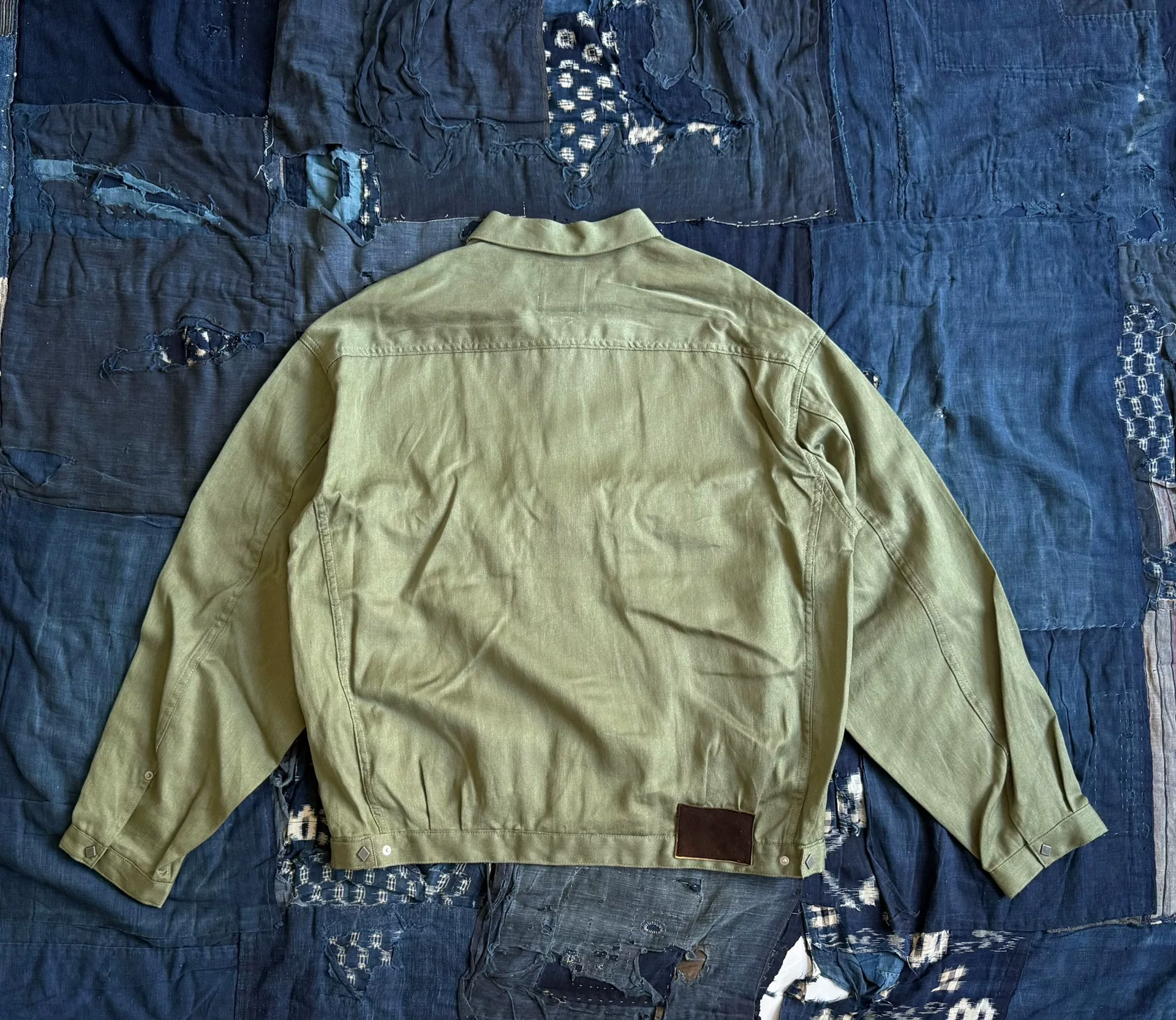 VISVIM 24SS 101XX Denim Linen Wool Jacket — detail