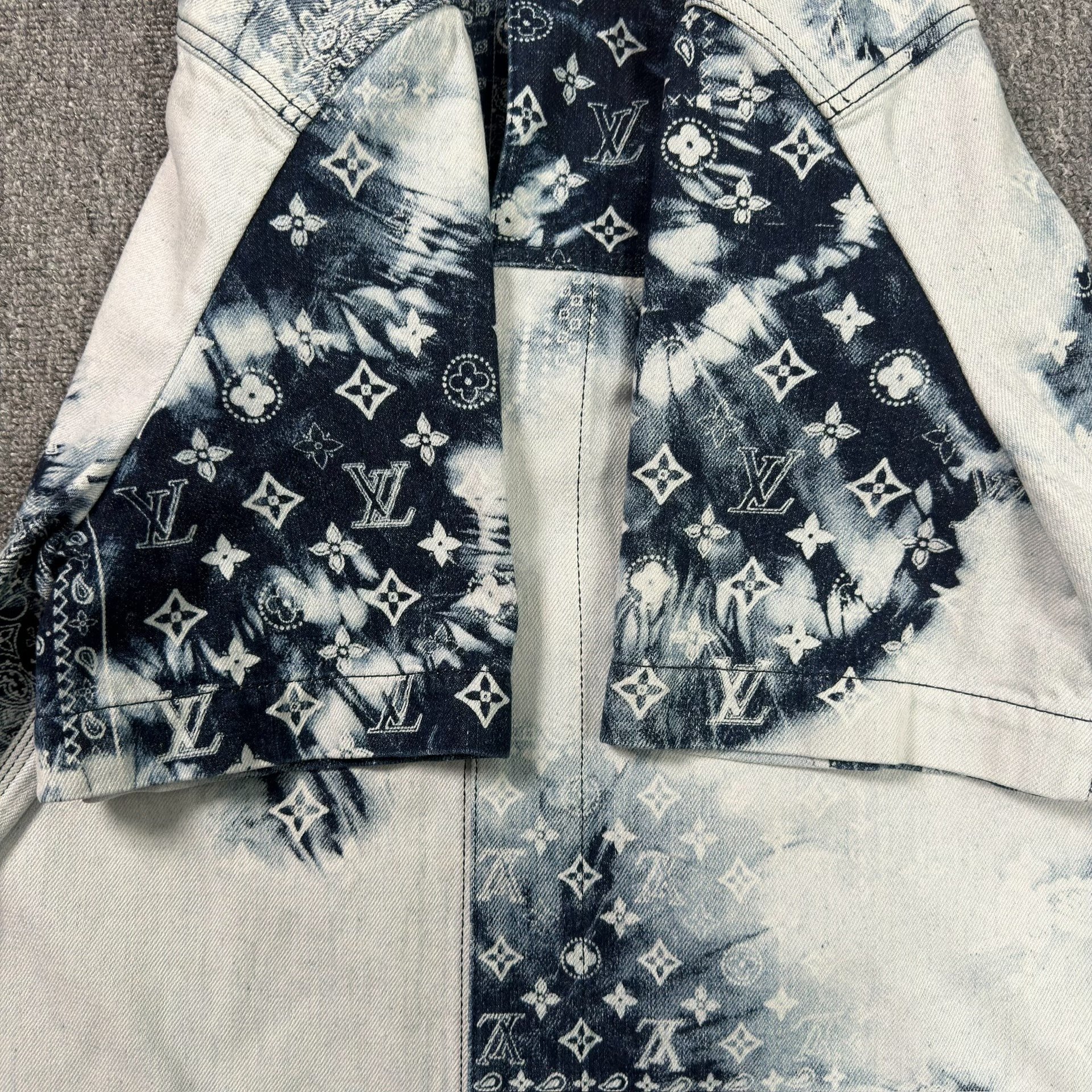 LV Monogram Short-Sleeve Denim Shirt — back