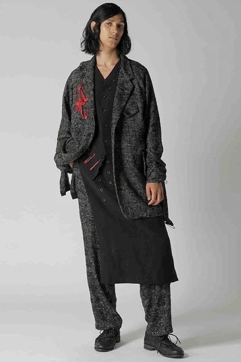 Yohji Yamamoto 24SS Silk Tweed Coat — label