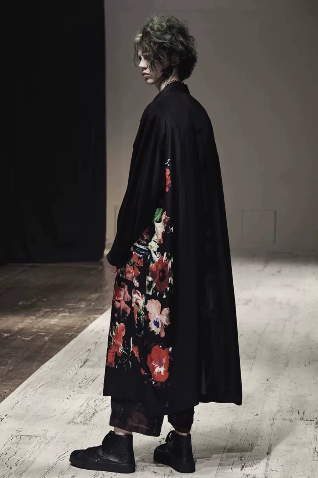 Yohji Yamamoto 22SS Floral Linen Pants — front
