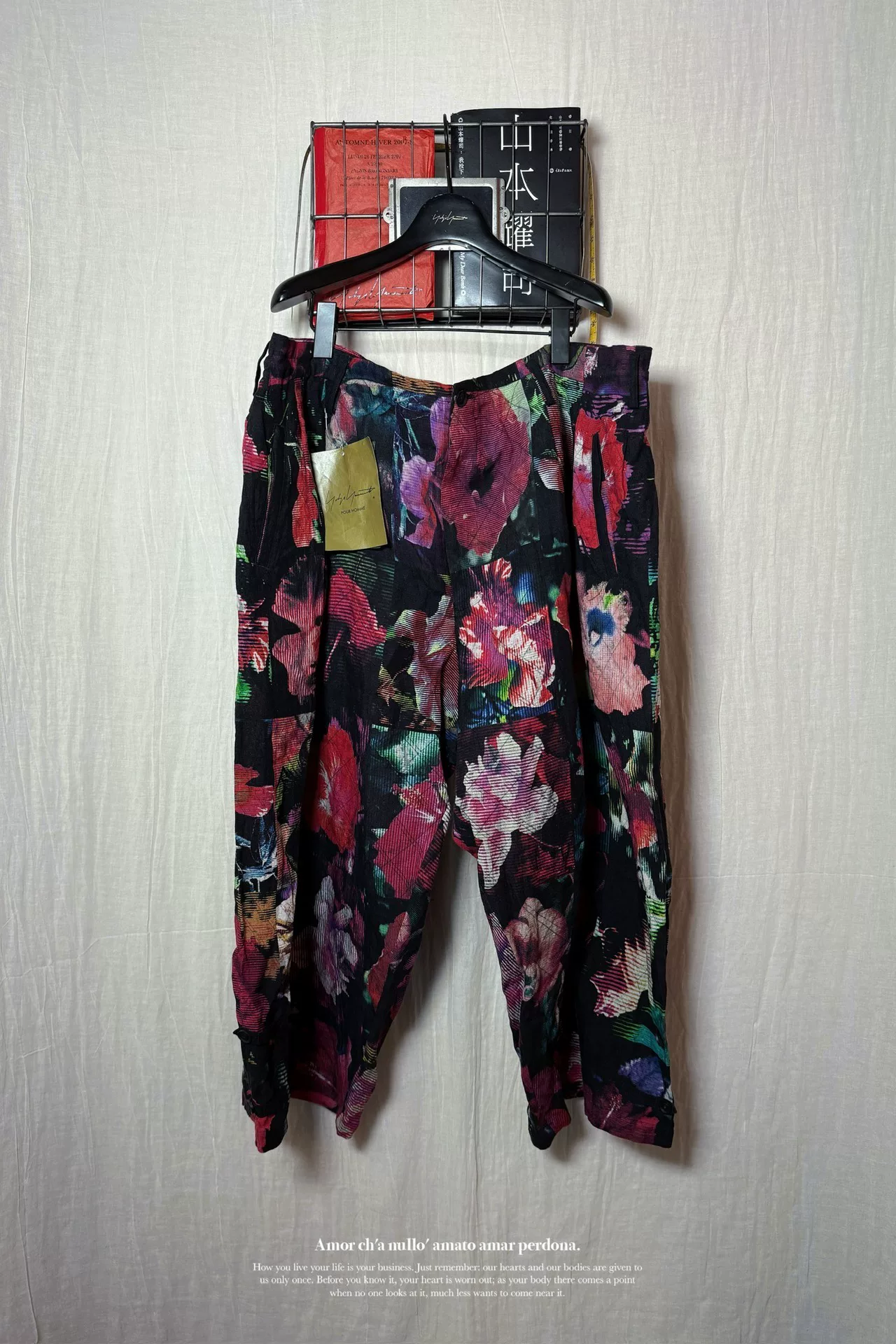 Yohji Yamamoto 22SS Floral Linen Pants
