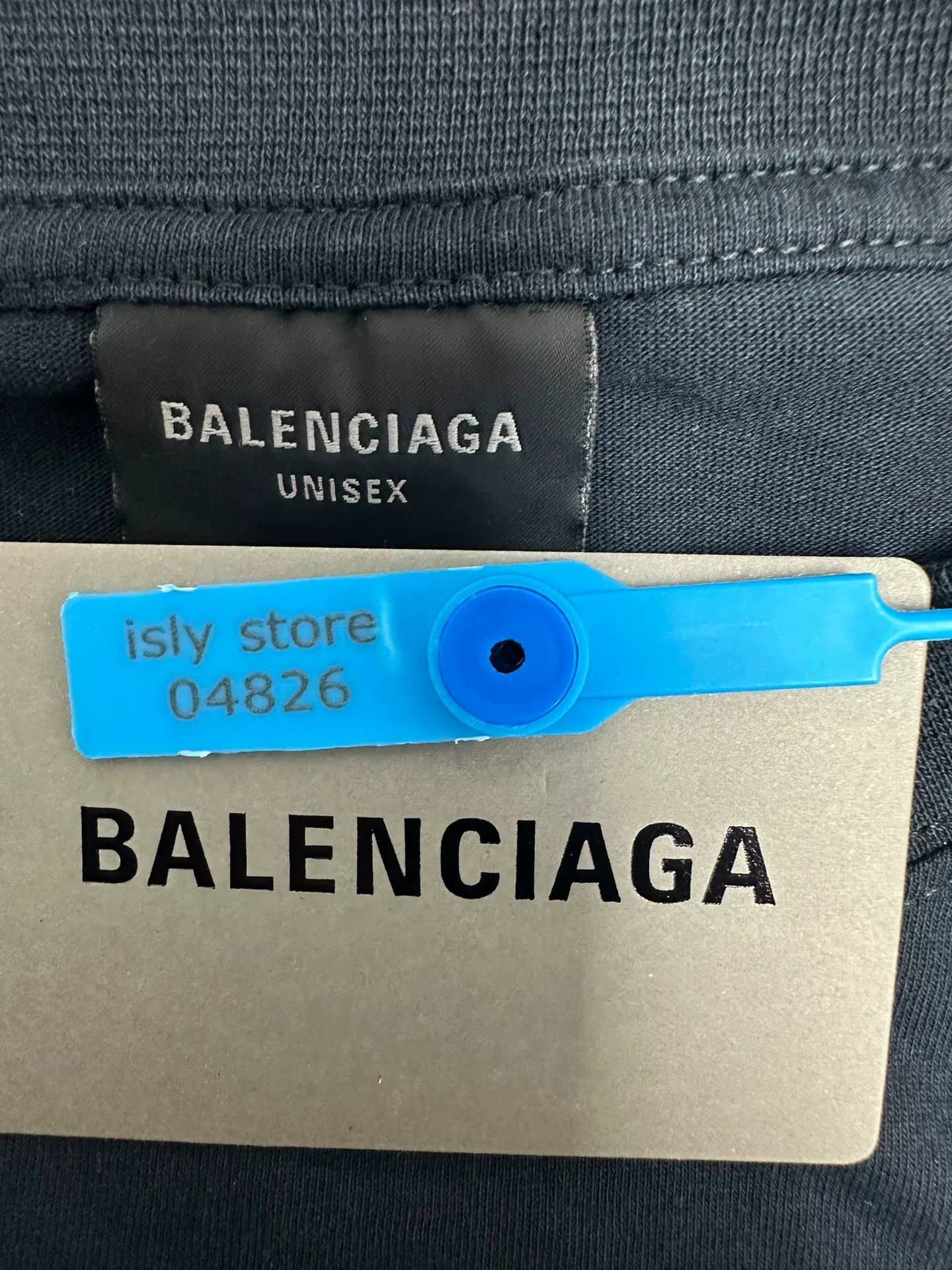 Balenciaga Round Neck Letter Print T-shirt — back