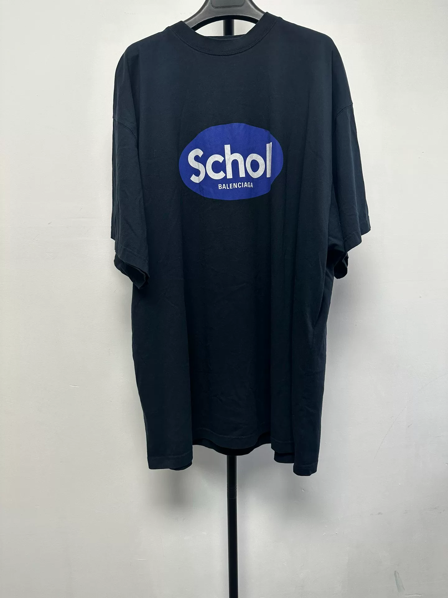 Balenciaga Round Neck Letter Print T-shirt