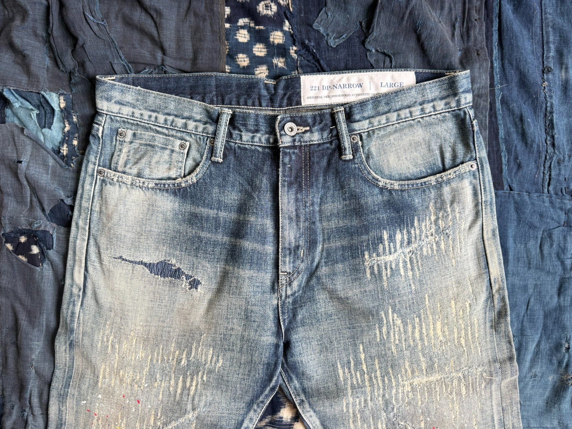NEIGHBORHOOD 22SS Claw Marks Narrow Jeans — detail
