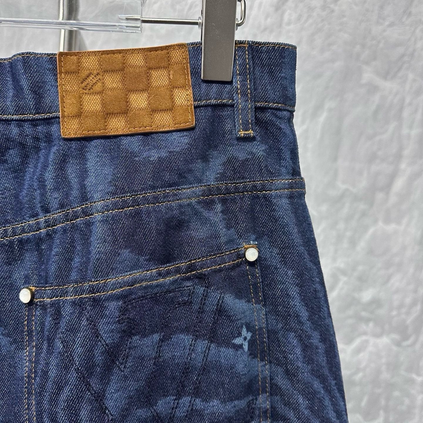 Louis Vuitton FW25 Cuffed Denim Pants — detail