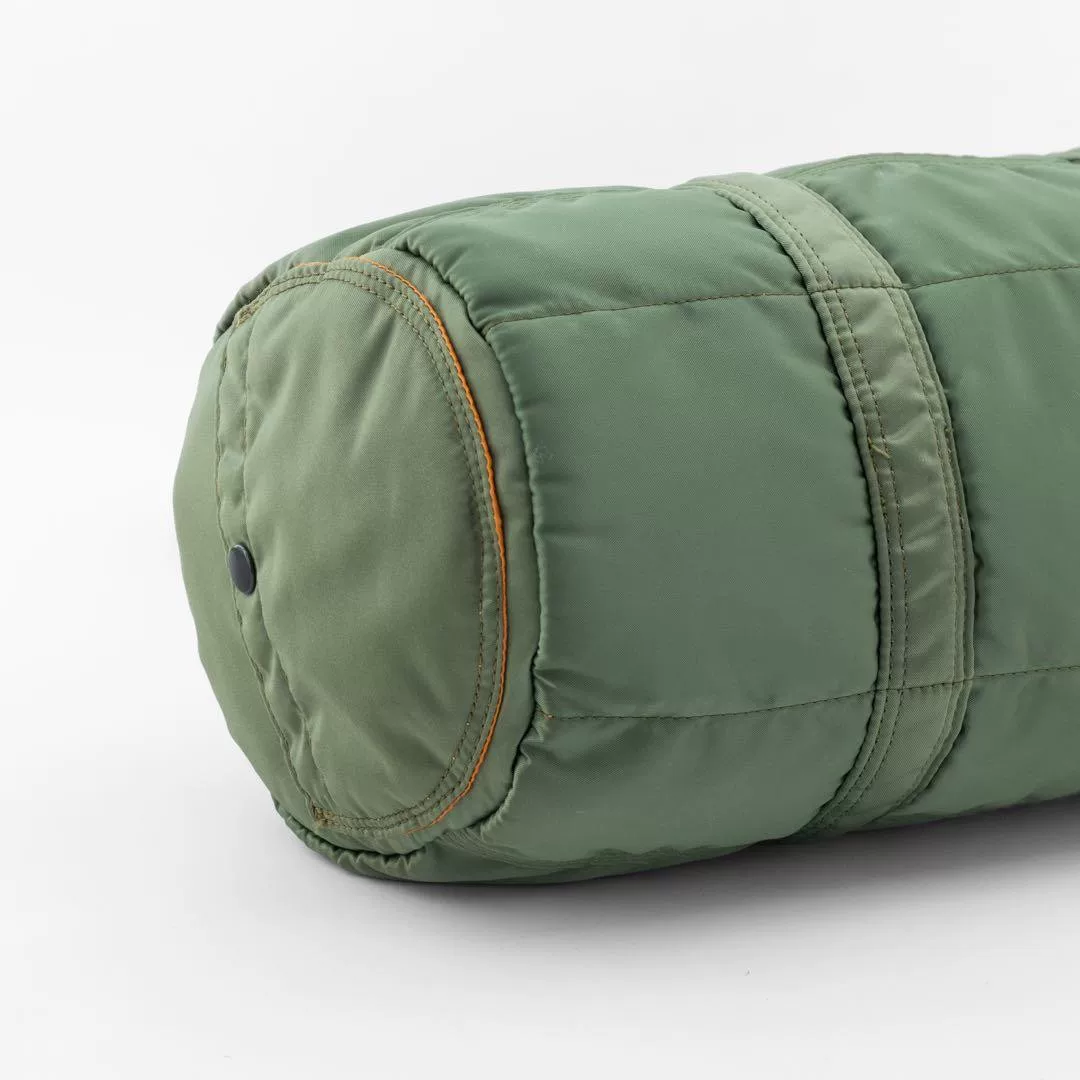 PORTER TANKER L Sage Green Boston Bag — label