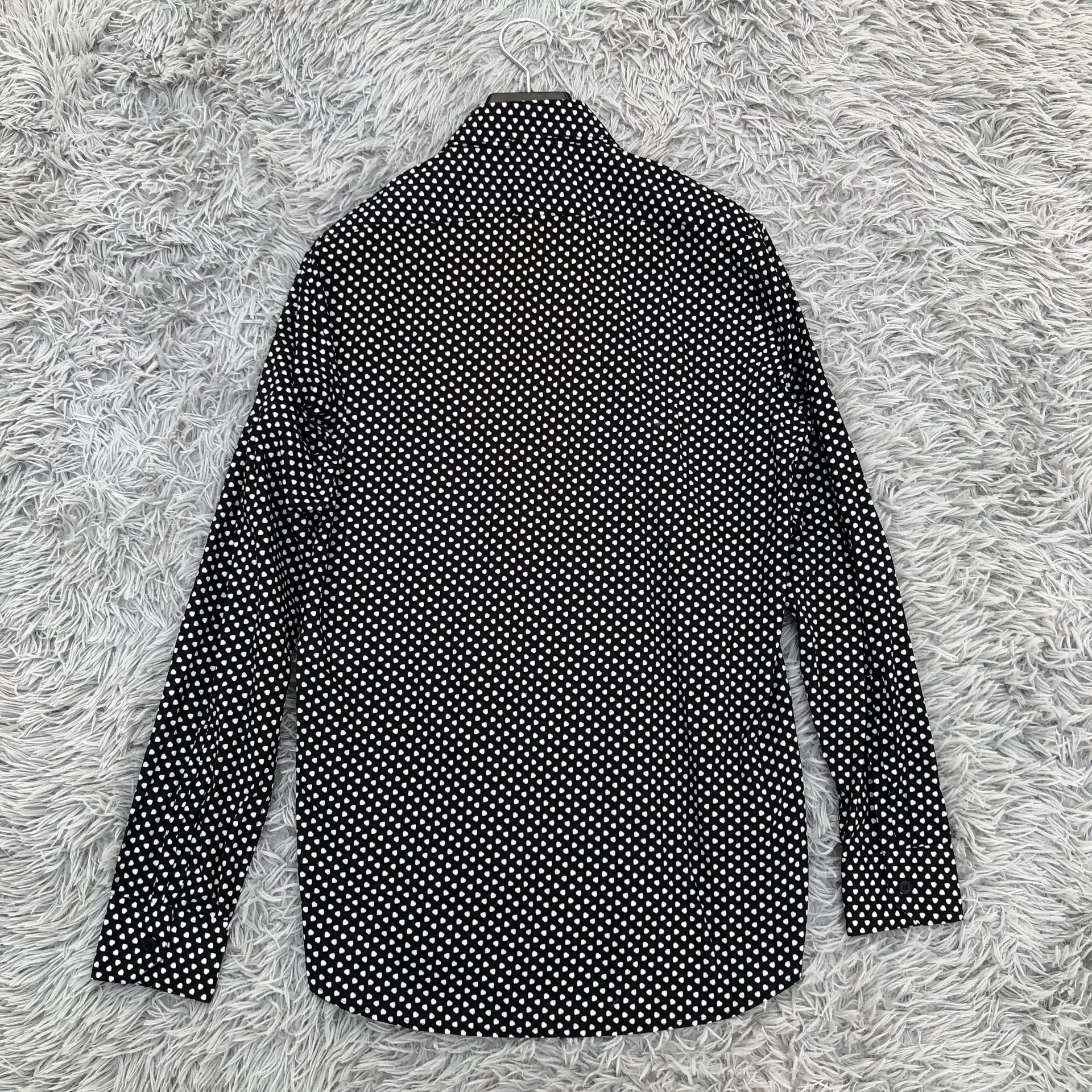 Saint Laurent Polka Dot Long Sleeve Shirt — label