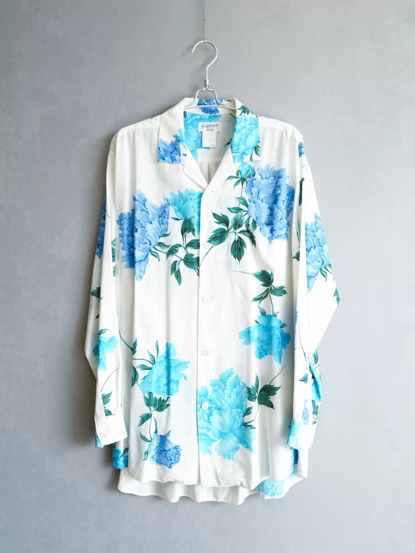 Yohji Yamamoto 96SS Blue Peony Shirt