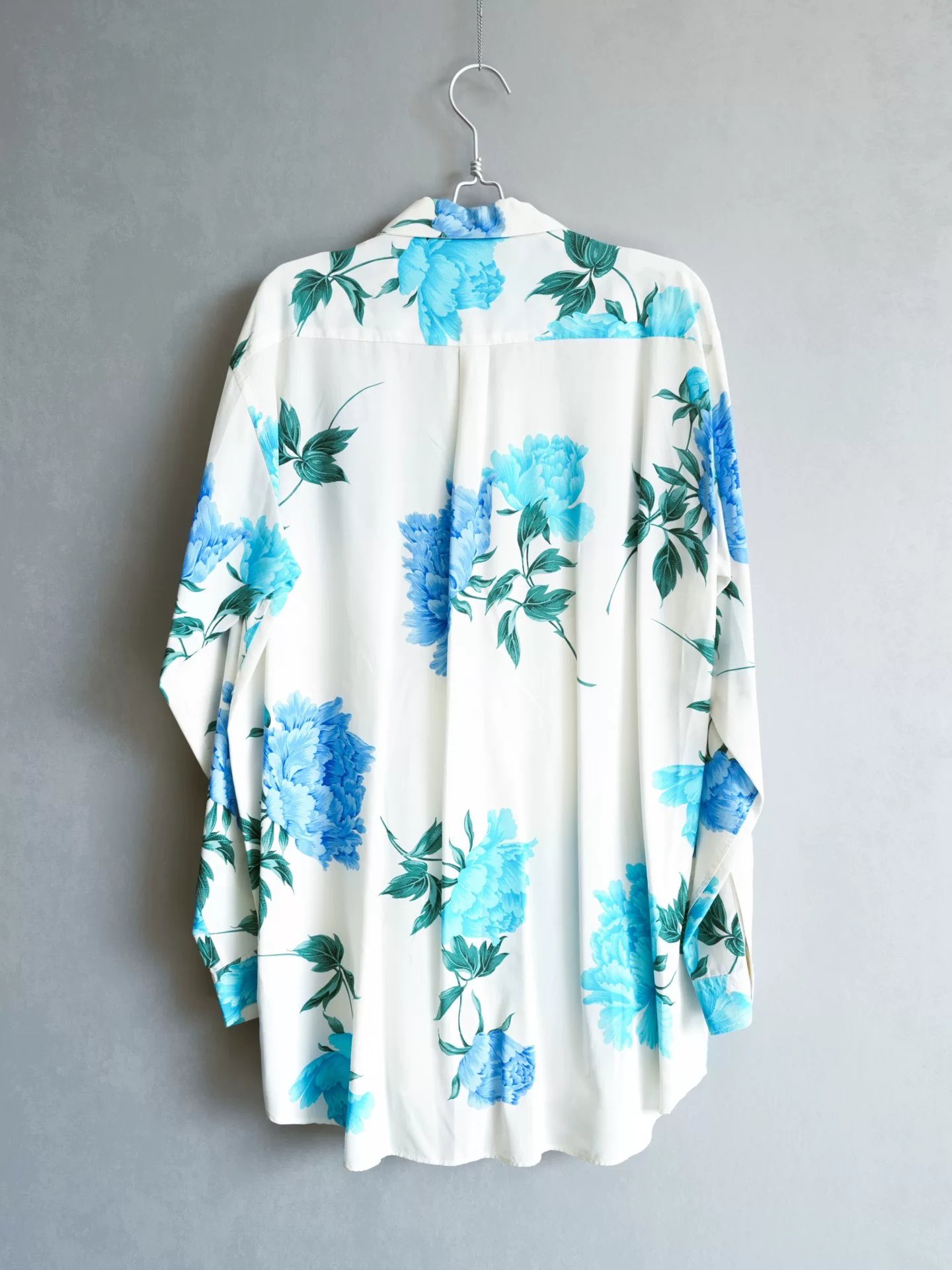 Yohji Yamamoto 96SS Blue Peony Shirt — front