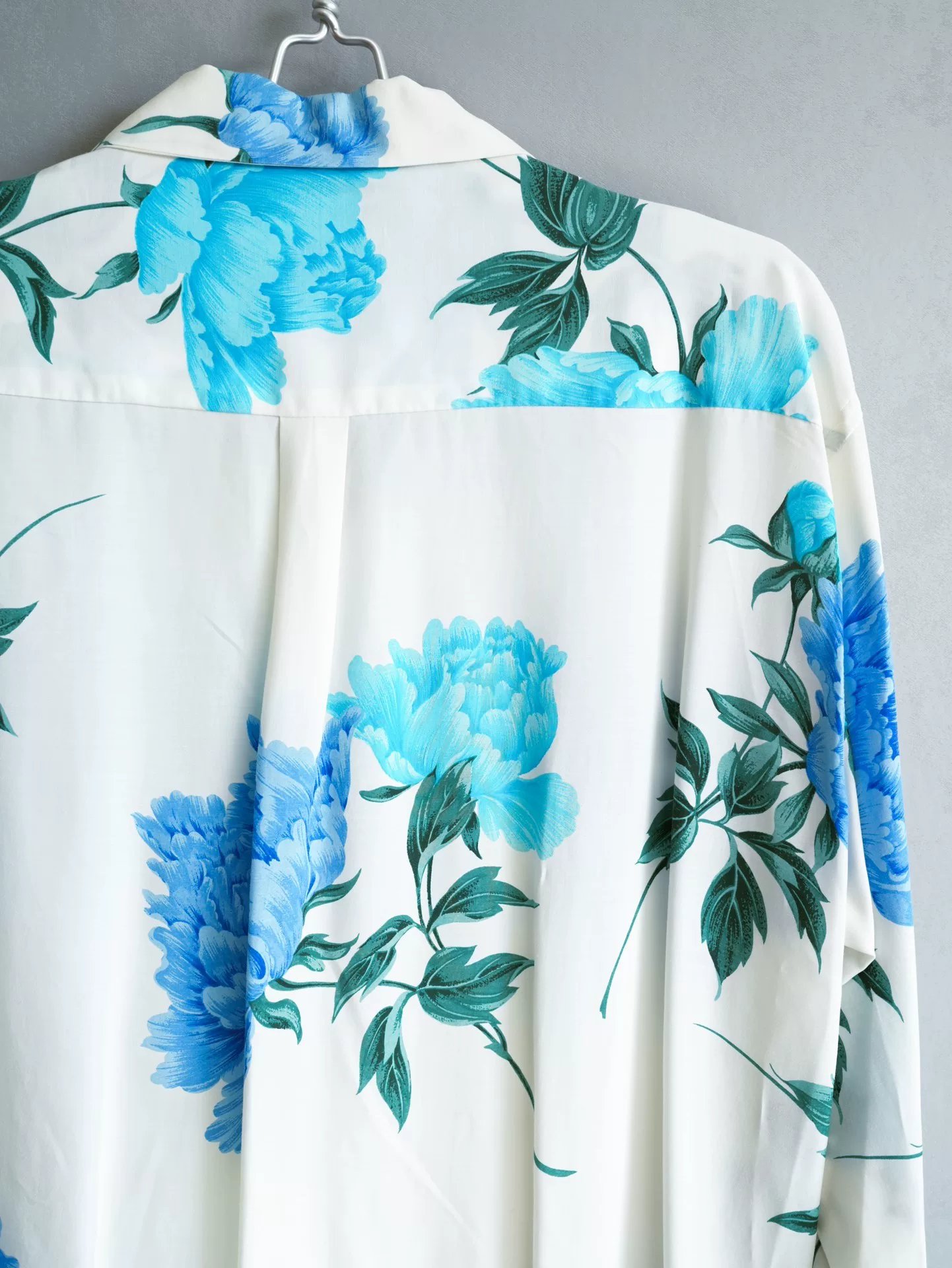 Yohji Yamamoto 96SS Blue Peony Shirt — label
