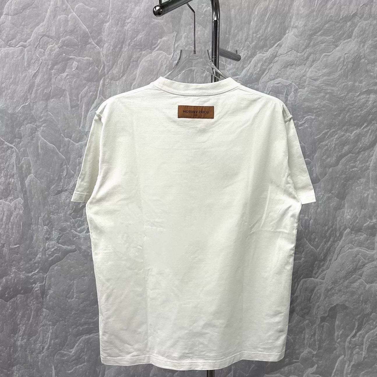Louis Vuitton SS24 White Embossed T-Shirt — back