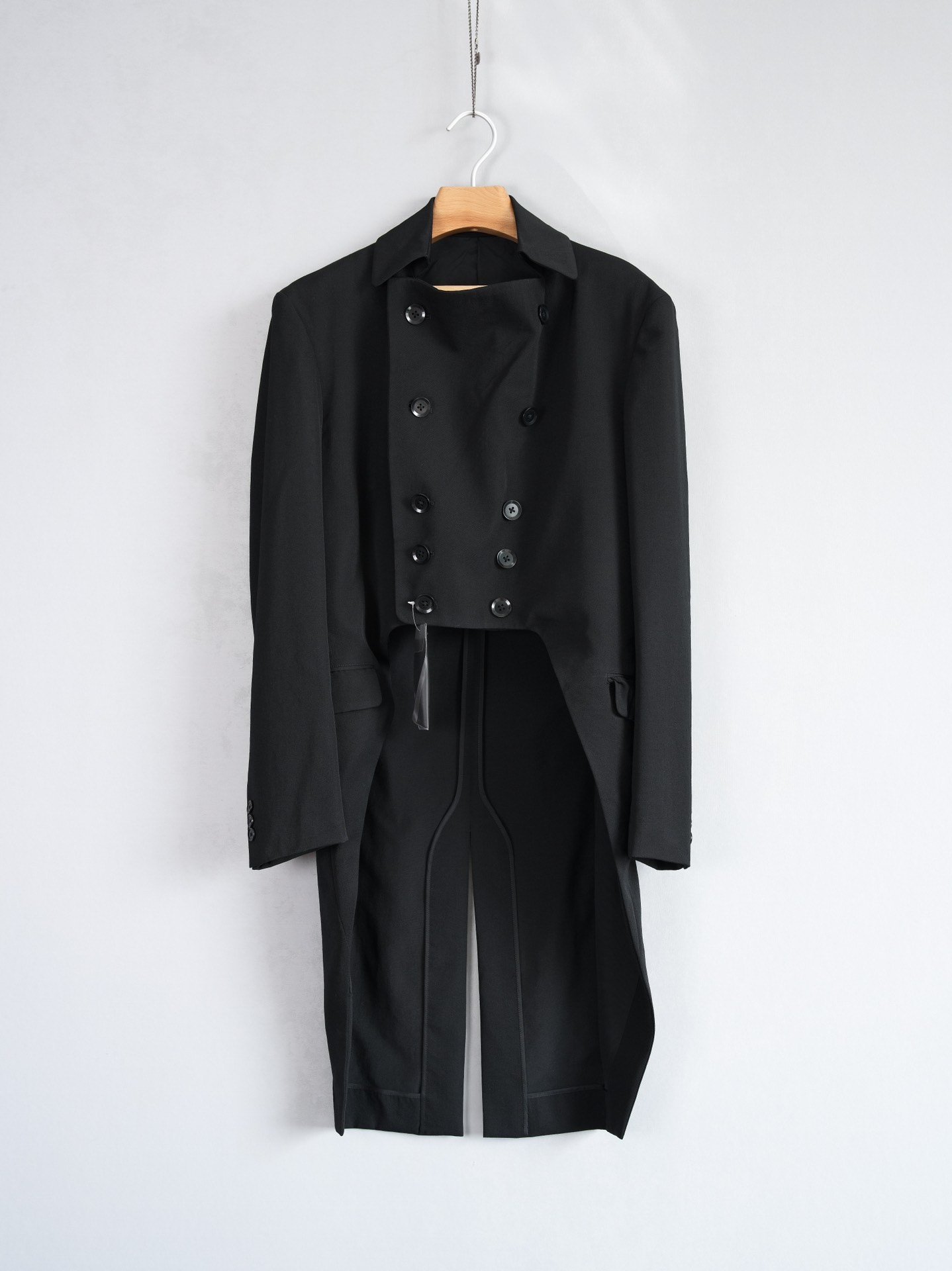 Yohji Yamamoto 11SS Deformed Collar Tailcoat — back