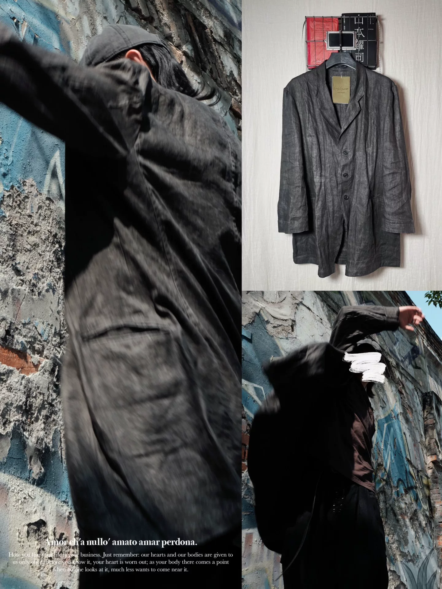 Yohji Yamamoto 24SS Ink-Dyed Linen Blazer