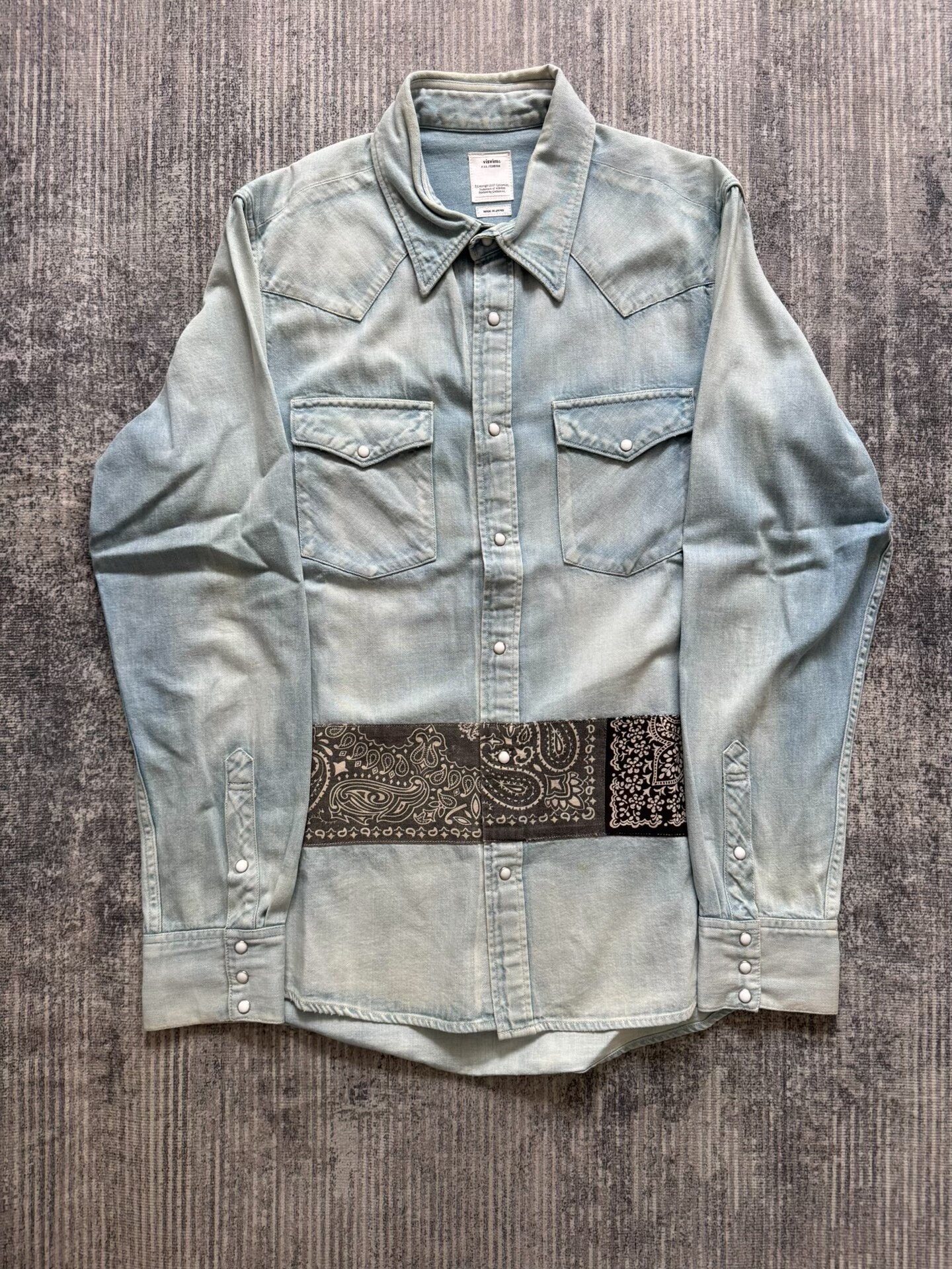 VISVIM 18SS Bandana Border Shirt DMGD