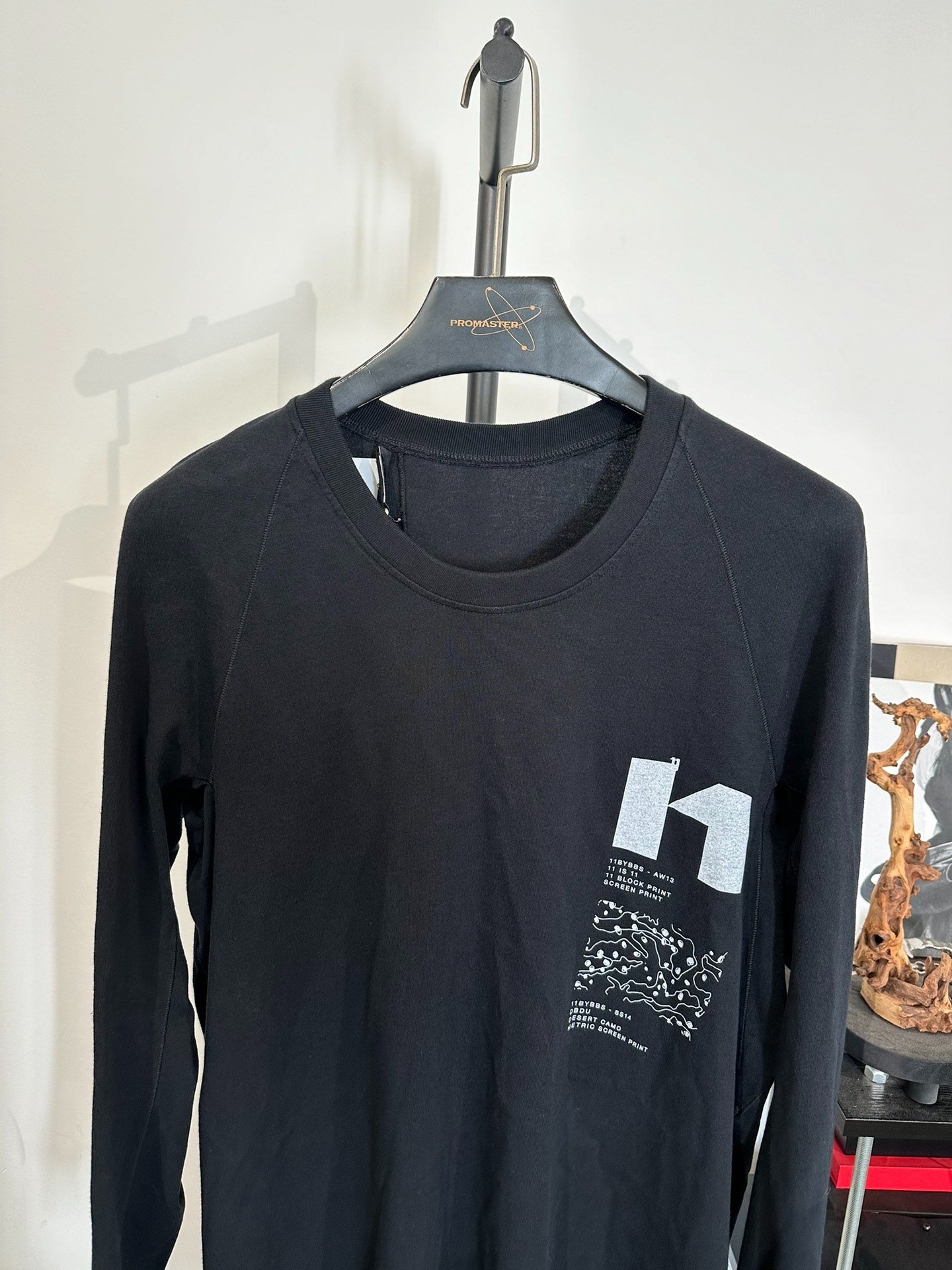 Boris Bidjan Saberi Mid-Length Crewneck Sweatshirt — detail