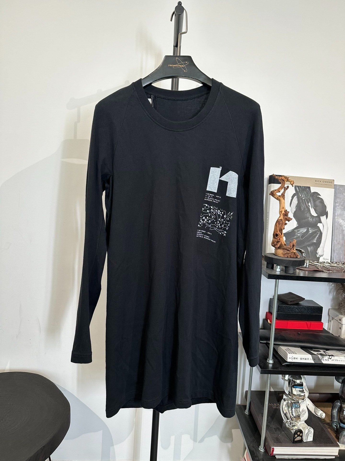 Boris Bidjan Saberi Mid-Length Crewneck Sweatshirt — front