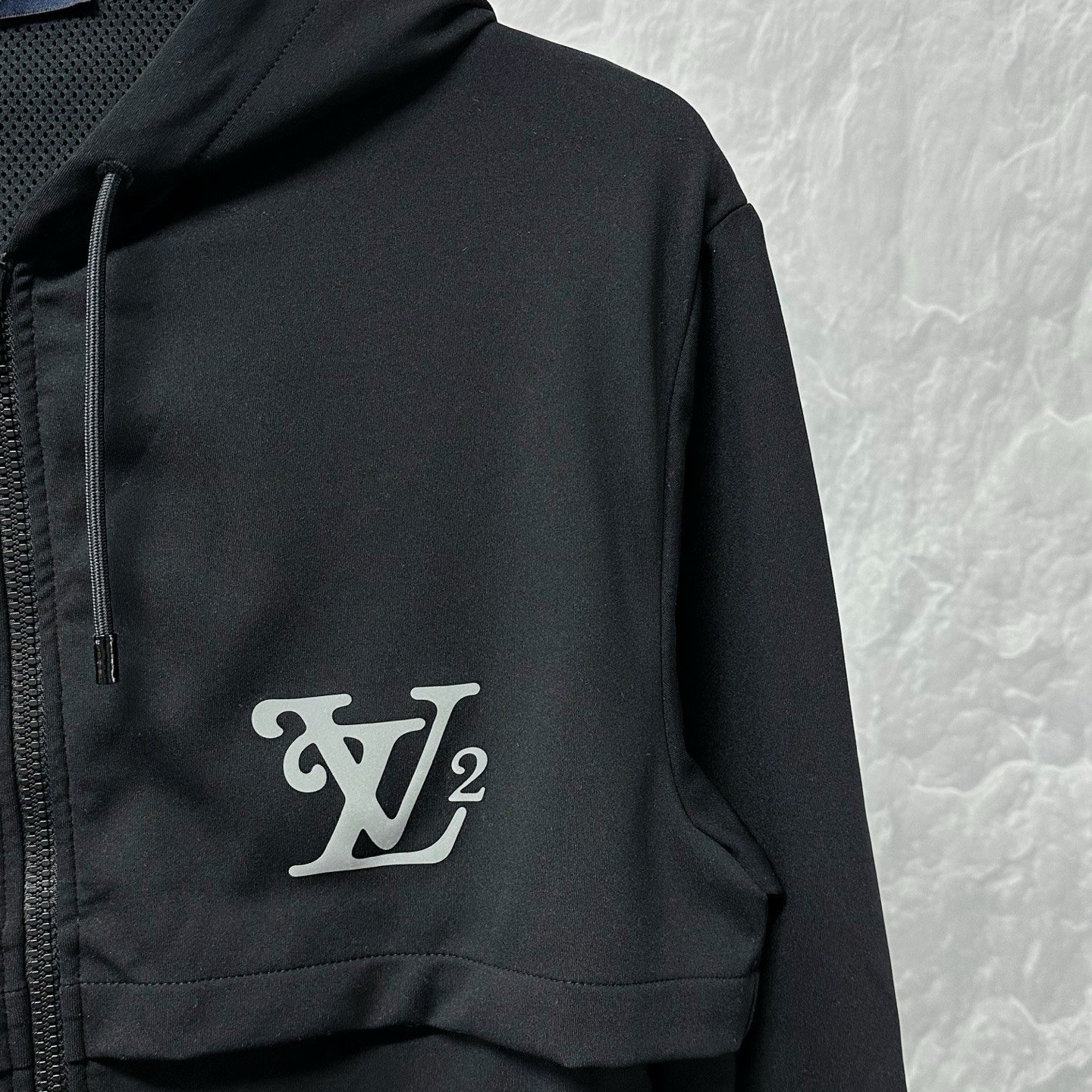 Louis Vuitton Nigo Reflective Logo Hooded Jacket — detail