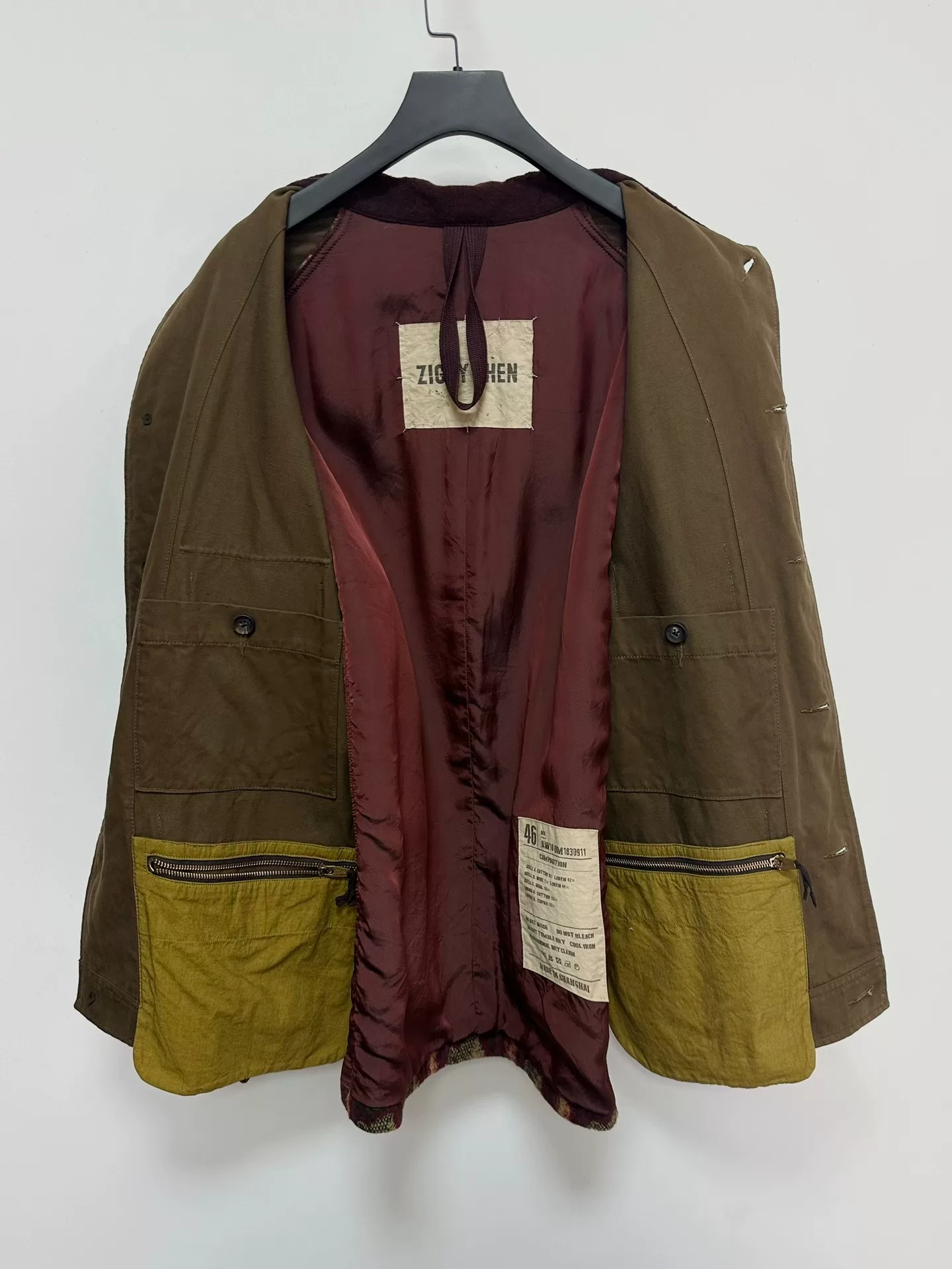 Ziggy Chen 18AW Maple Leaf Coat — detail