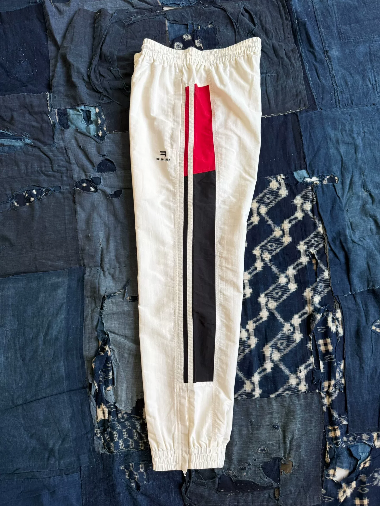 Balenciaga White Side Stripe Sweatpants — detail