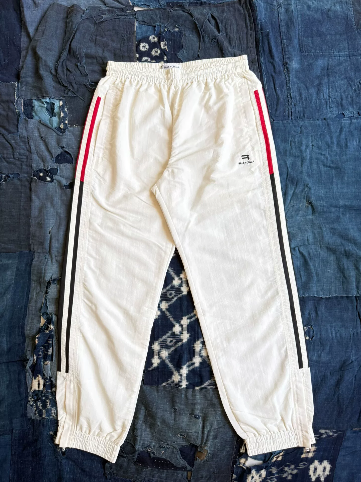 Balenciaga White Side Stripe Sweatpants