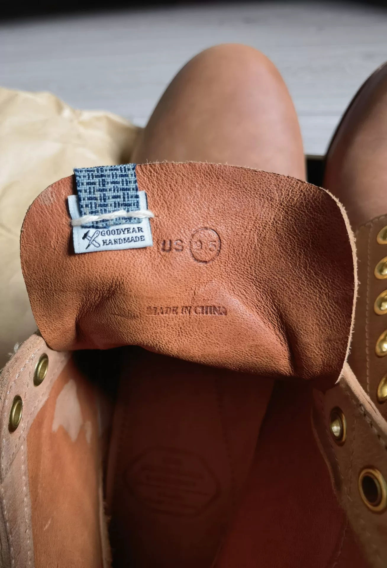 Visvim 18SS ICT Brigadier Boots — label