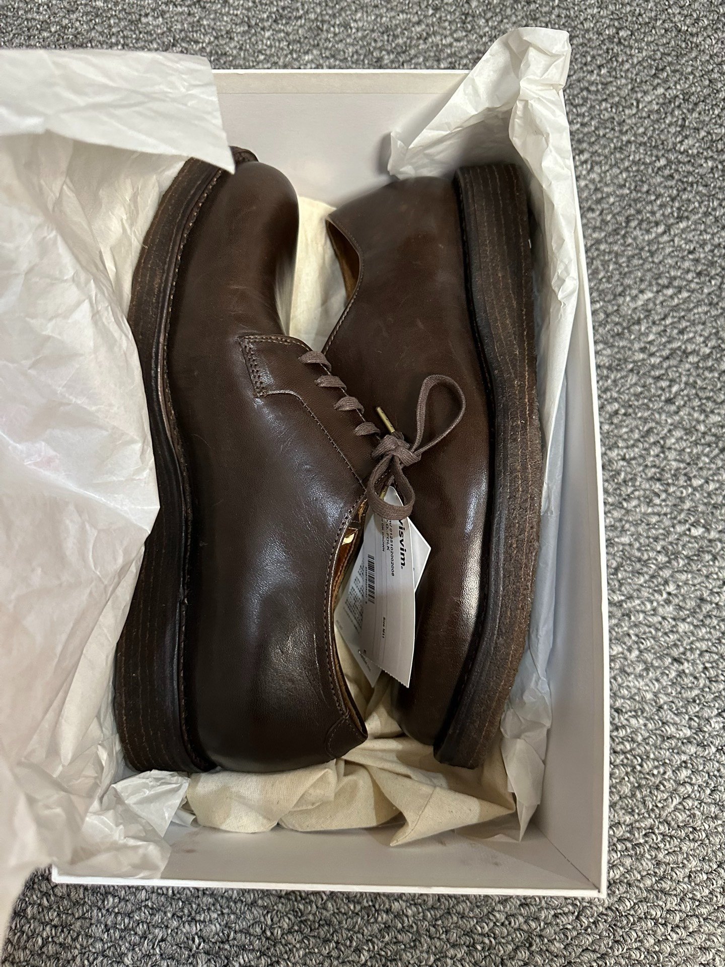 visvim Horsehide GPO Folk — label