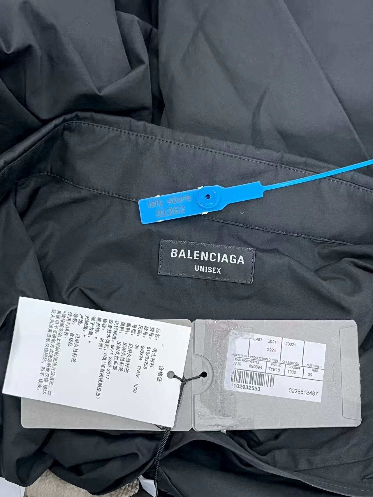 Balenciaga BB Logo Short-Sleeve Shirt — label
