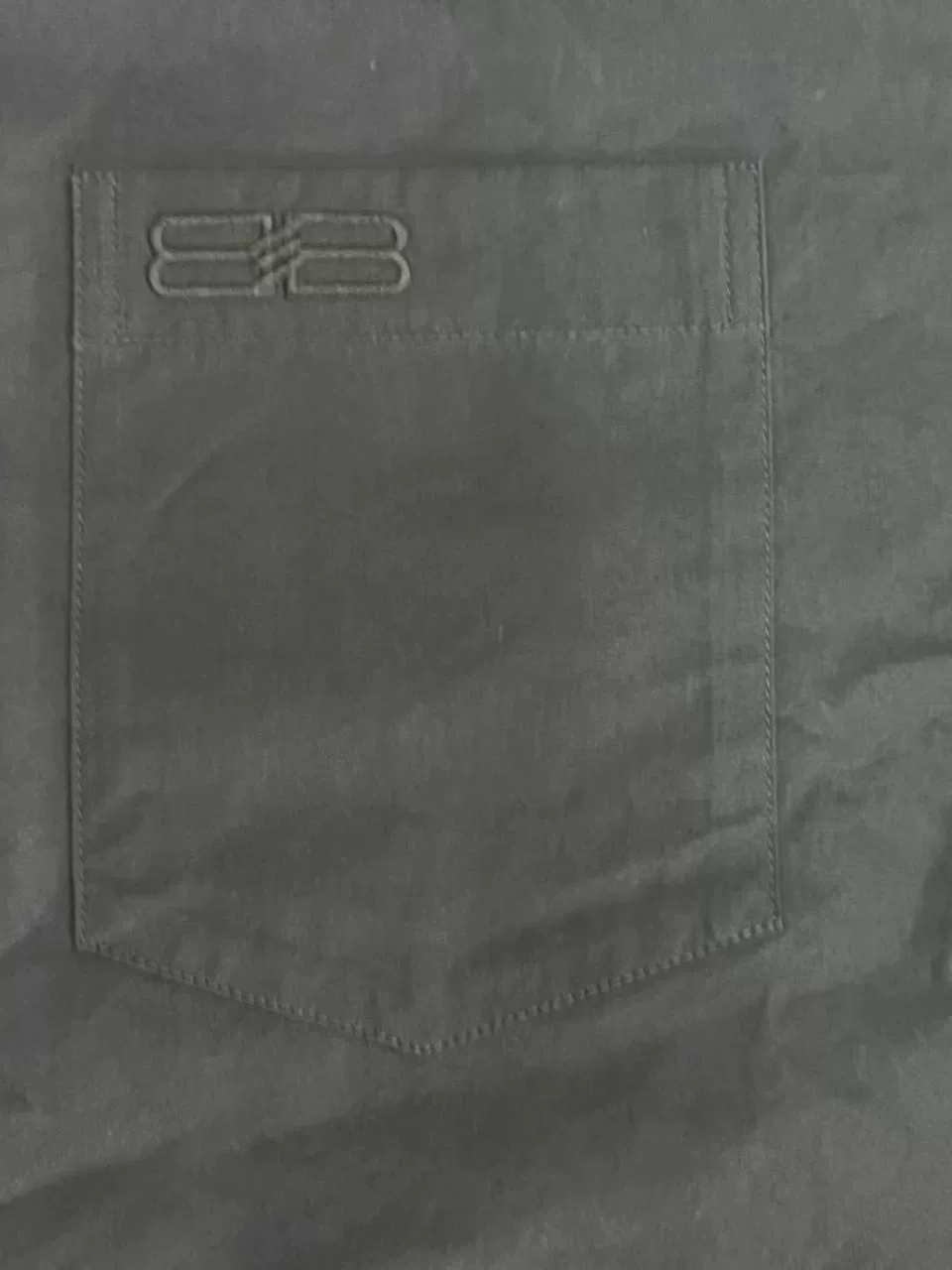 Balenciaga BB Logo Short-Sleeve Shirt — detail