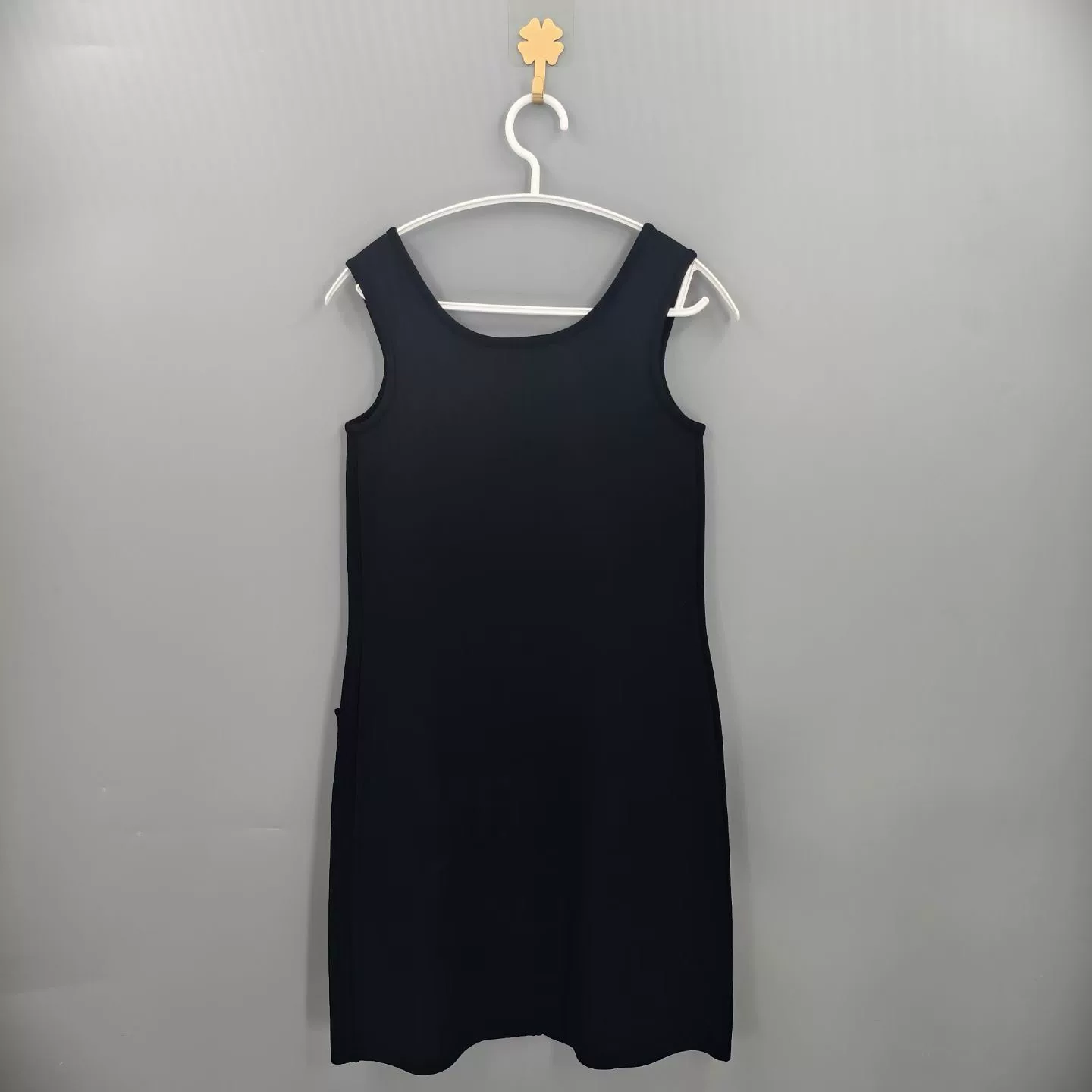 Christian Dior CD Button Wool A-Line Dress — front