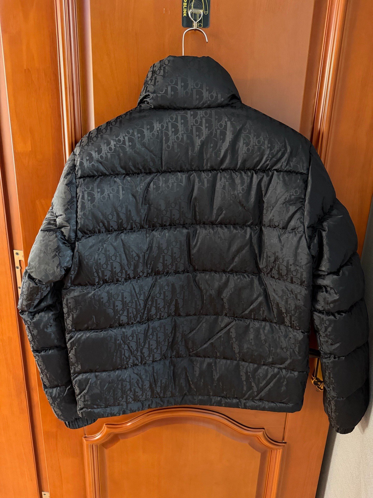 Dior Black Full Logo Down Jacket — front